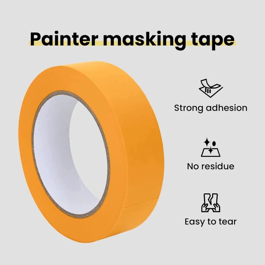 vidaXL Taśmy Maska Malarska 50 szt. Żółty 30mm x 50m Papier