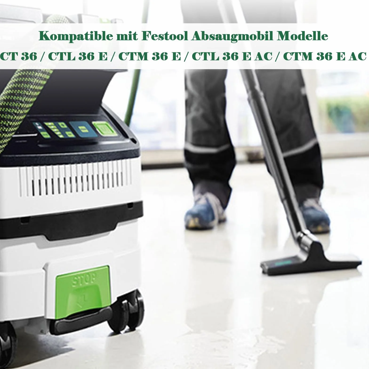 10 sztuk worków do odkurzacza SC FIS-CT 36/5, części zamienne, worki filtrujące SELFCLEAN do Festool CT 36 / CTM 36 E/CTL 36 E CLEANTEC, akcesoria o dużej pojemności (496186 worek zapasowy)