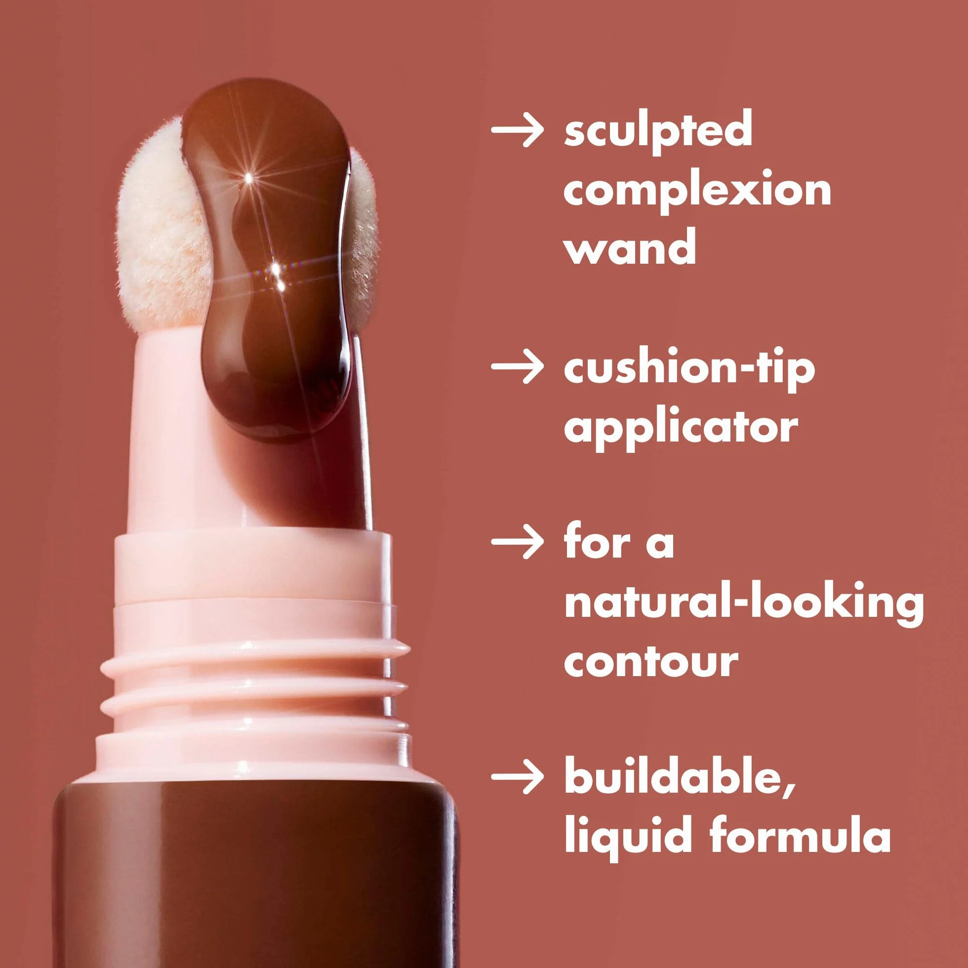 e.l.f. Halo Glow Contour Beauty Wand, płynna różdżka konturowa dla naturalnie rzeźbionego wyglądu, formuła do zbudowania, wegańska i wolna od okrucieństwa, głęboka/bogata