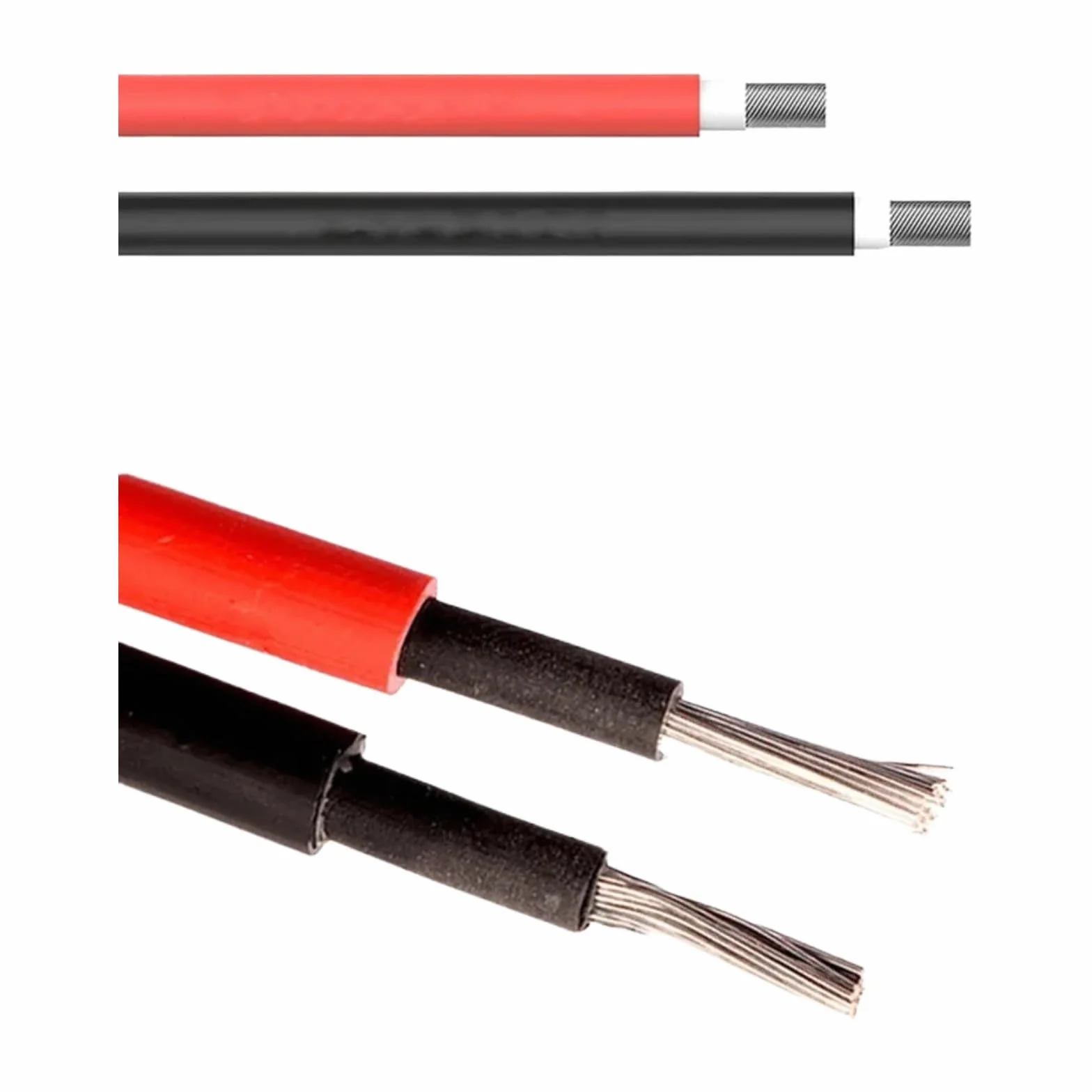 Kabel fotowoltaiczny 14/12/10 AWG 2,5 mm2 4 mm2 6 mm2 kabel solarny do podłączenia panelu (kabel; 3 meterseter; 12 AWG-4mm2)