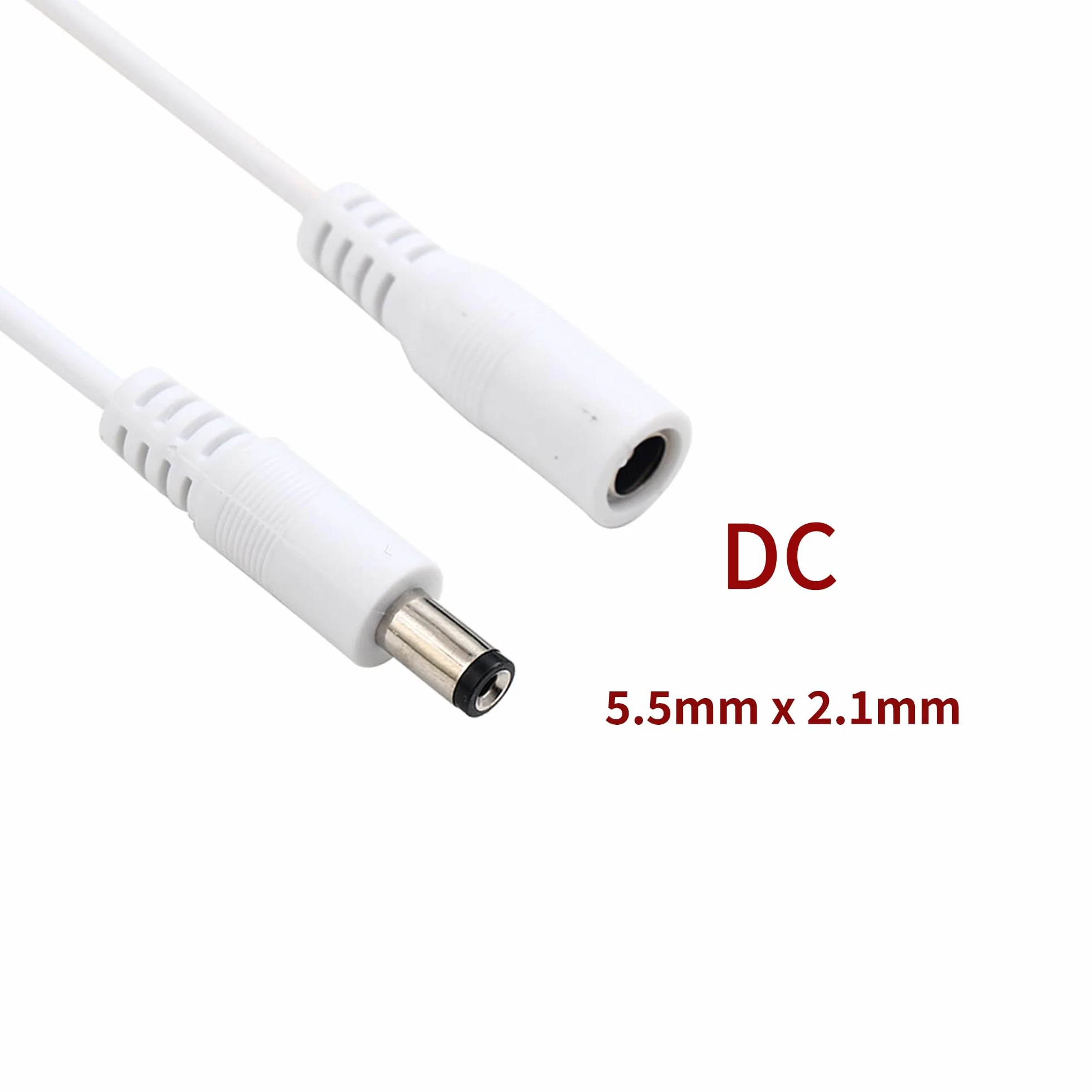 DC ściemniacz z wtyczką 5521 męsko-żeńską 2 szt., pilot, funkcja ON-OFF, ściemnianie bezstopniowe, prąd 2A, kabel 22AWG, opóźnienie 60 s, dla 12V LED jednokolorowych (biały)