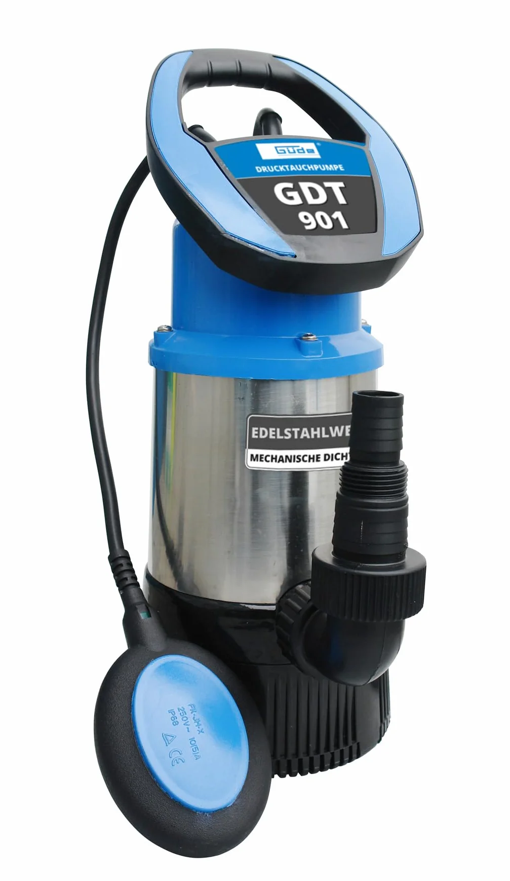 Güde 381057 94246 pompa zanurzeniowa ciśnieniowa GDT 901, 230 V, czarna, niebieska, stal nierdzewna