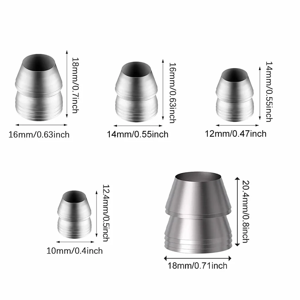 Kliny do siekiery drewnianej, zestaw 20 sztuk, stożkowe okrągłe, średnica 10-12 mm, stalowe