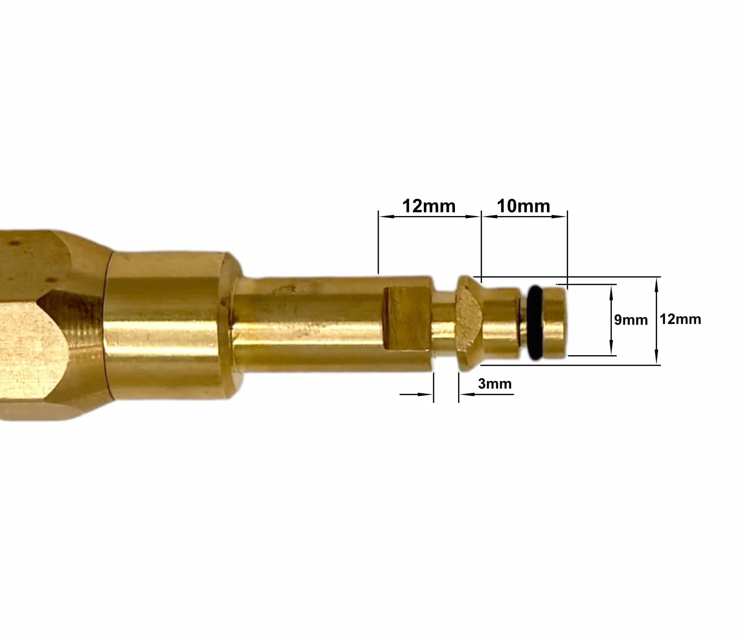 M&M Smartek Adapter Quick-Click pasujący do węży wysokociśnieniowych z M22 x 1,5 IG - do Kärcher, Kränzle i wielu innych - ok. 8,5 cm długości