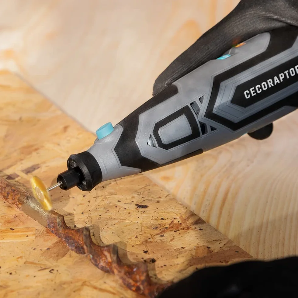 Cecotec Precyzyjne narzędzie obrotowe CecoRaptor Perfect Polish&Sand 1200 Ultra. Bateria 12V i 1500 mAh, Prędkość bez ładowania 25000 obr/min, Autonomia 60 min, Zestaw 60 Akcesoria