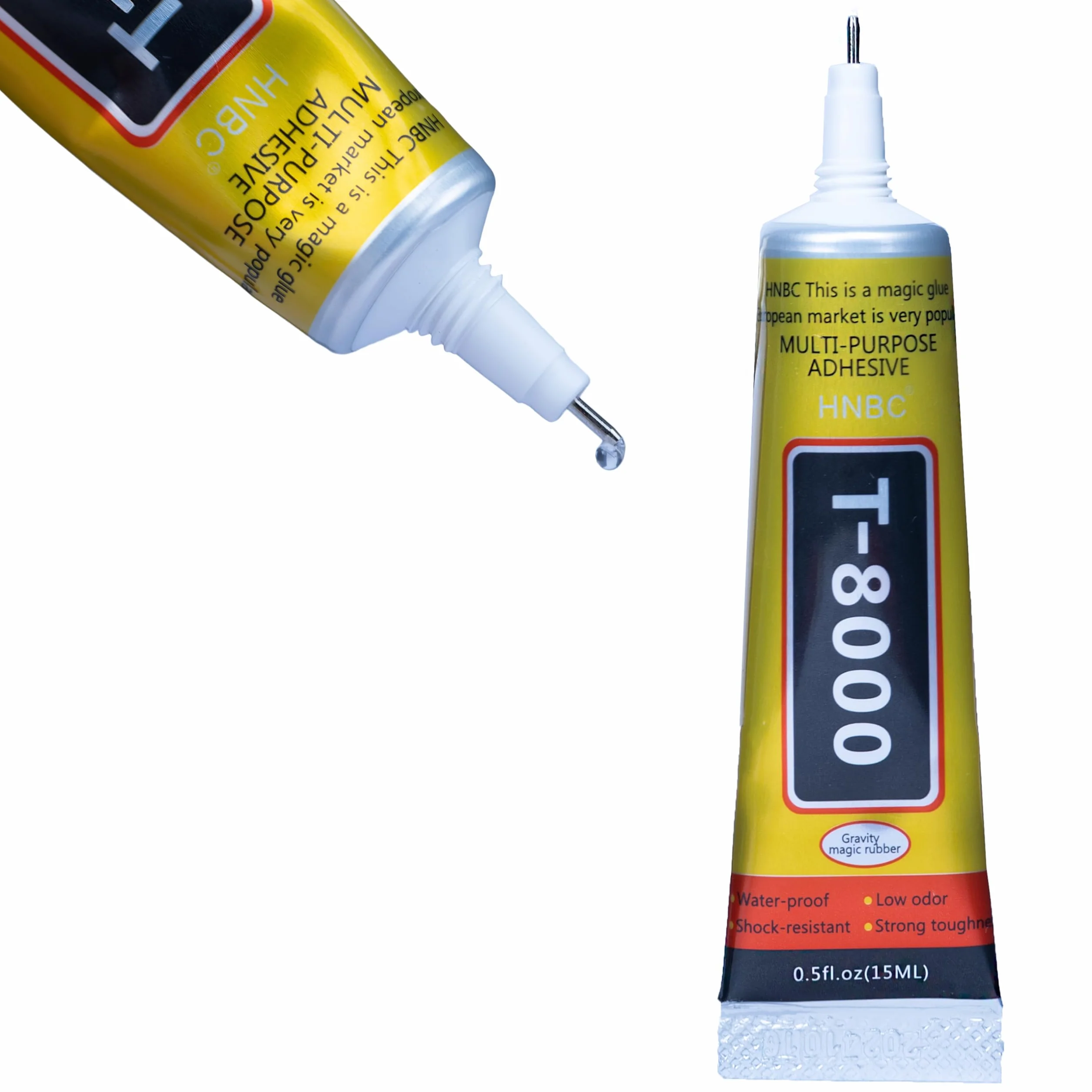 T-8000 – Uniwersalny klej | 15 ml, precyzyjne użycie, elastyczny, mocny, bezwonny | Do elektroniki, biżuterii, napraw | Klej
