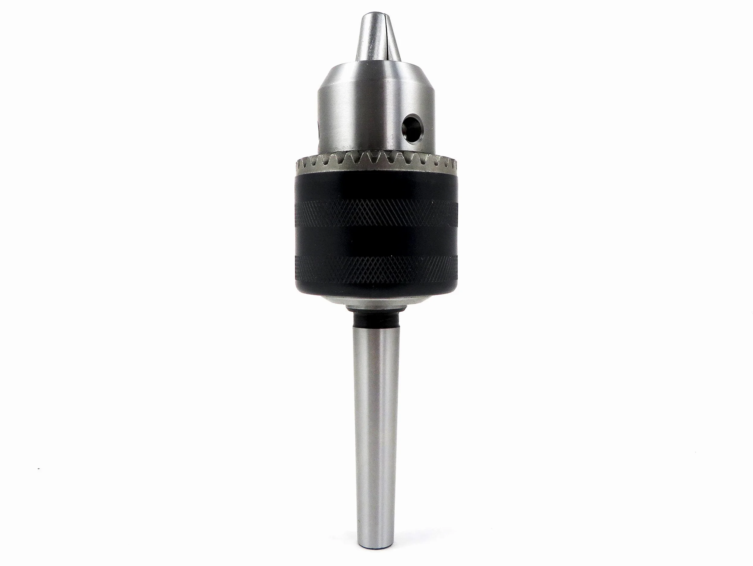 Taytools 467221 Uchwyt wiertarski 3-szczękowy 1/16-1/2" ze stożkiem MT1 i kluczem do dokręcania szczęk lub wiertarką, młynem lub tokarką