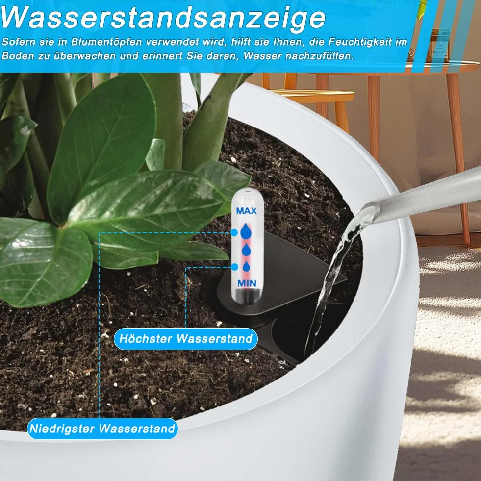 Joycabin 3 sztuki wskaźników poziomu wody do roślin, 36 cm duży wskaźnik poziomu wody do hydrokultury, wskaźnik nawodnienia do roślin pokojowych, wskaźnik nawodnienia do roślin zamienny dla donic i