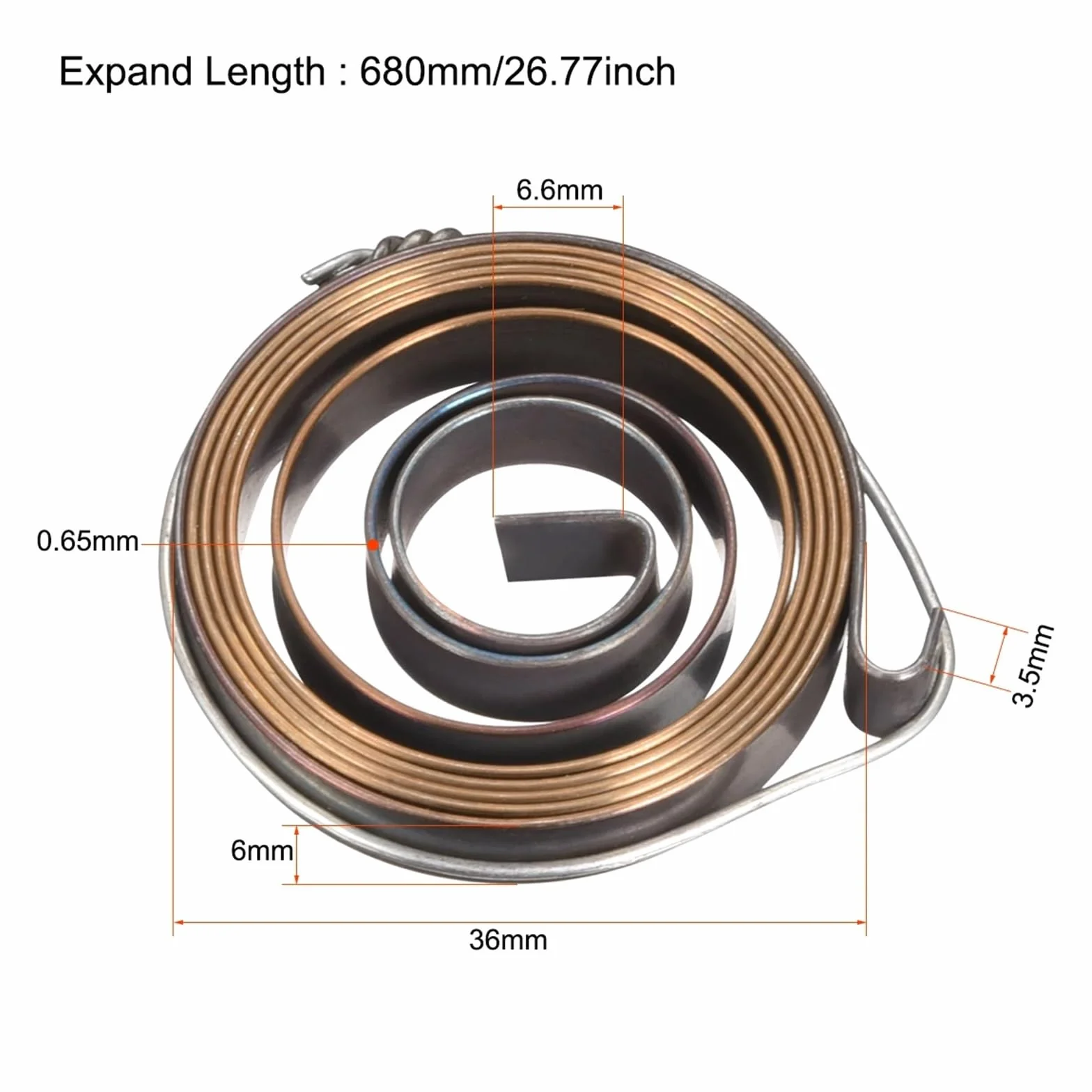 sprężyna powrotna do wiertarki stołowej, Wiertarka Sprężyna powrotna 2/3 szt. Stal sprężynowa Czernienie 680-1540mm(G 3pcs)