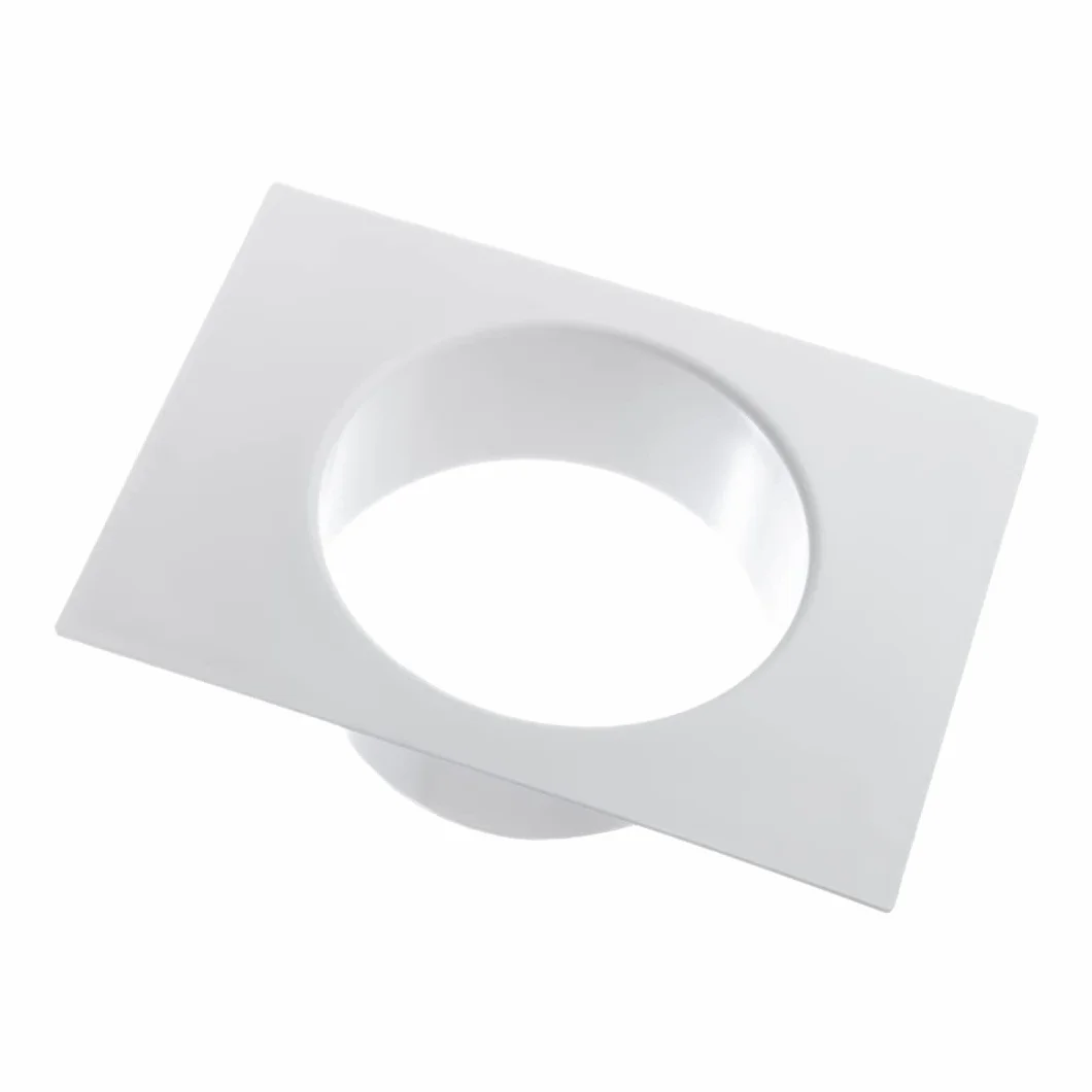 150 mm proste złącze kanałowe z kołnierzem - okrągły przewód PVC - rura wentylacyjna - płyta ścienna