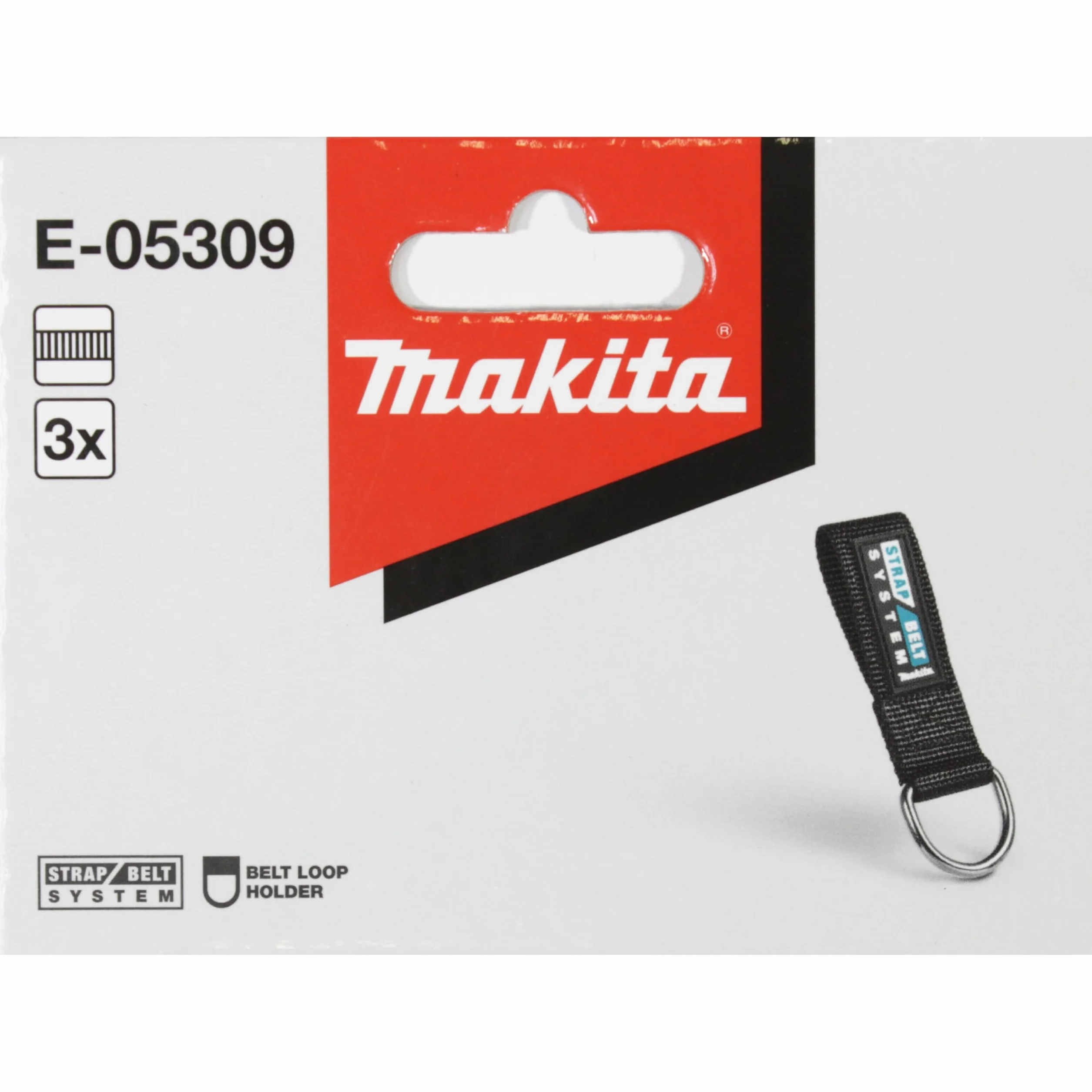 Makita E-05309 szlufka na pasek, 3 sztuki