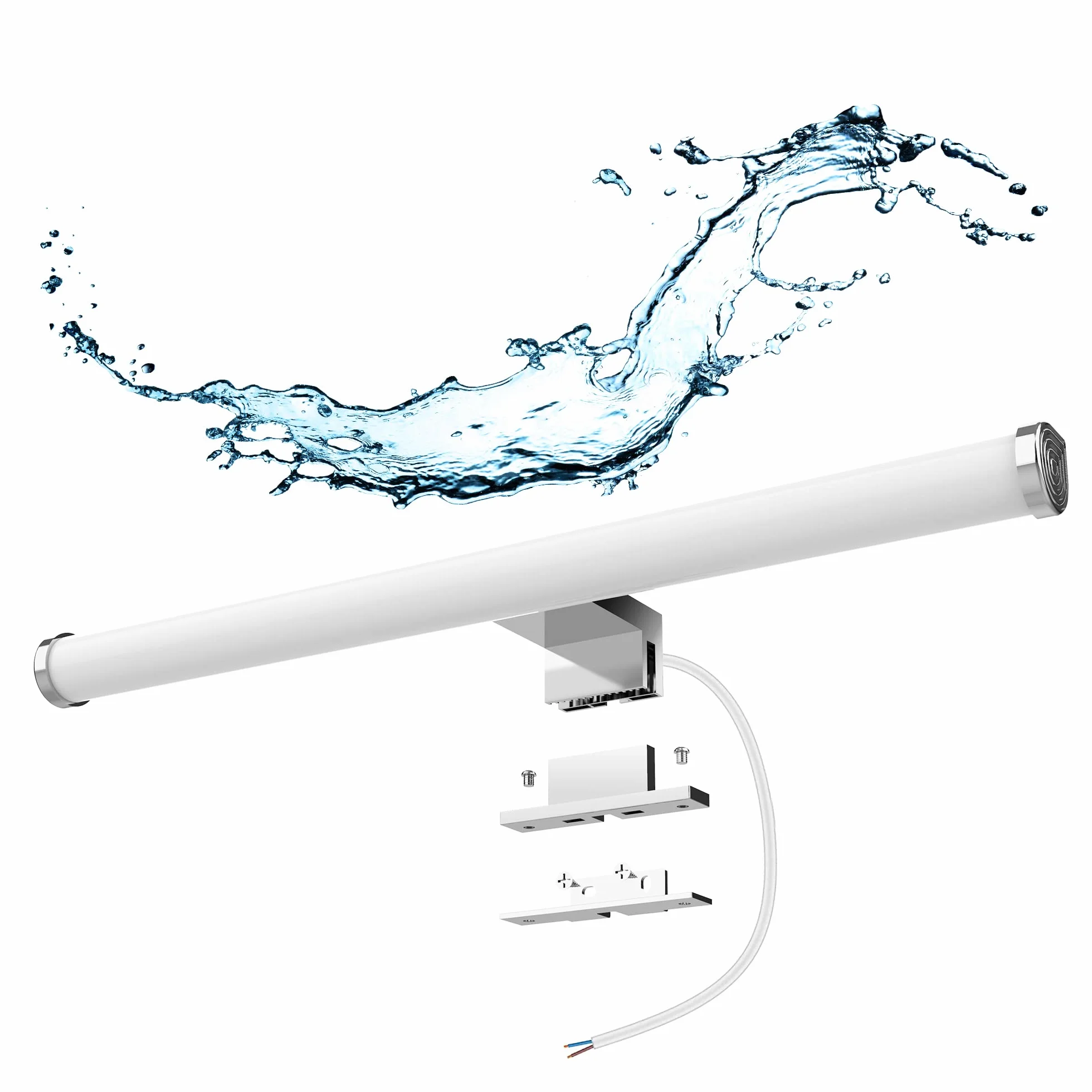 LED lustro łazienkowe, 10W 1200LM 40cm neutralna biel 4000K, montaż 3 w 1 IP44 230V kinkiet lampa lustrzana, bez migotania lampa łazienkowa oświetlenie ścienne: 400mm