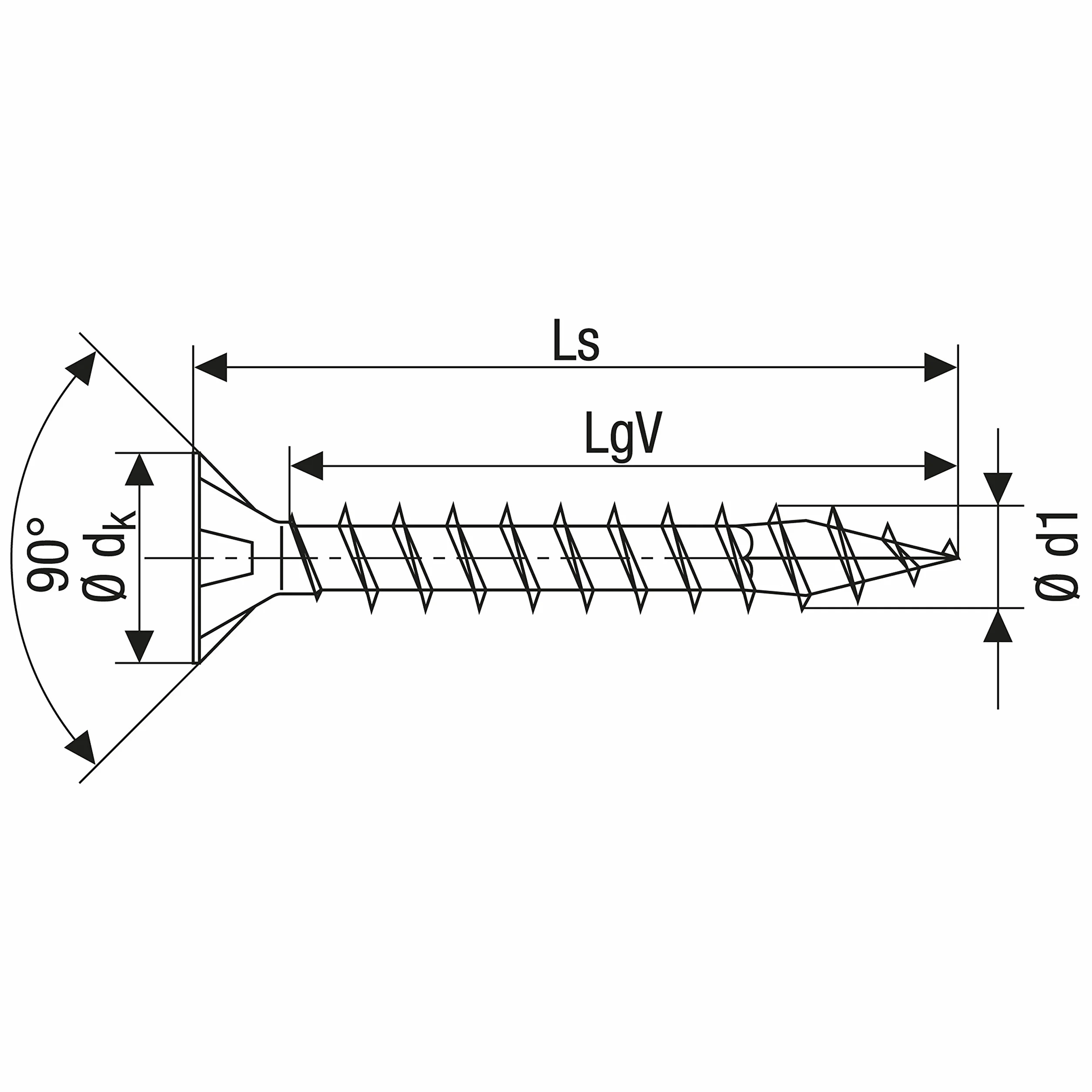 SPAX Śruba uniwersalna ze stali nierdzewnej A2, 4,0 x 50 mm, 200 sztuk, T-STAR plus, łeb wpuszczany, pełny gwint, 4CUT, 1197000400503