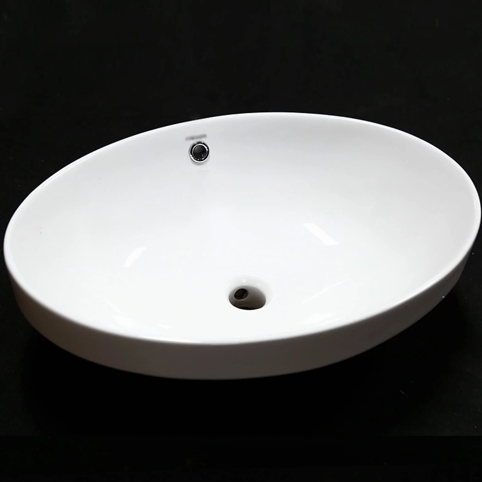 Zlewozmywak łazienkowy biały owalny zlew łazienkowy miska częściowo wpuszczana nad blatem ceramiczny zlew 56 cm x 40 cm ceramiczny blat łazienka umywalka umywalka statek zlew
