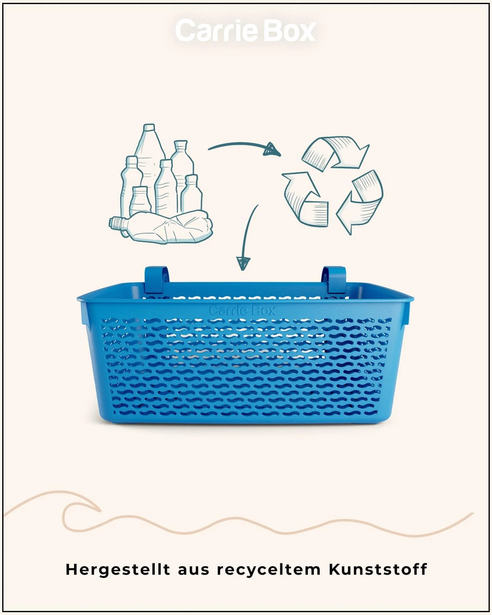 Carrie Box Kosz do przechowywania basenu żółty 18,7 l z tworzywa sztucznego z recyklingu