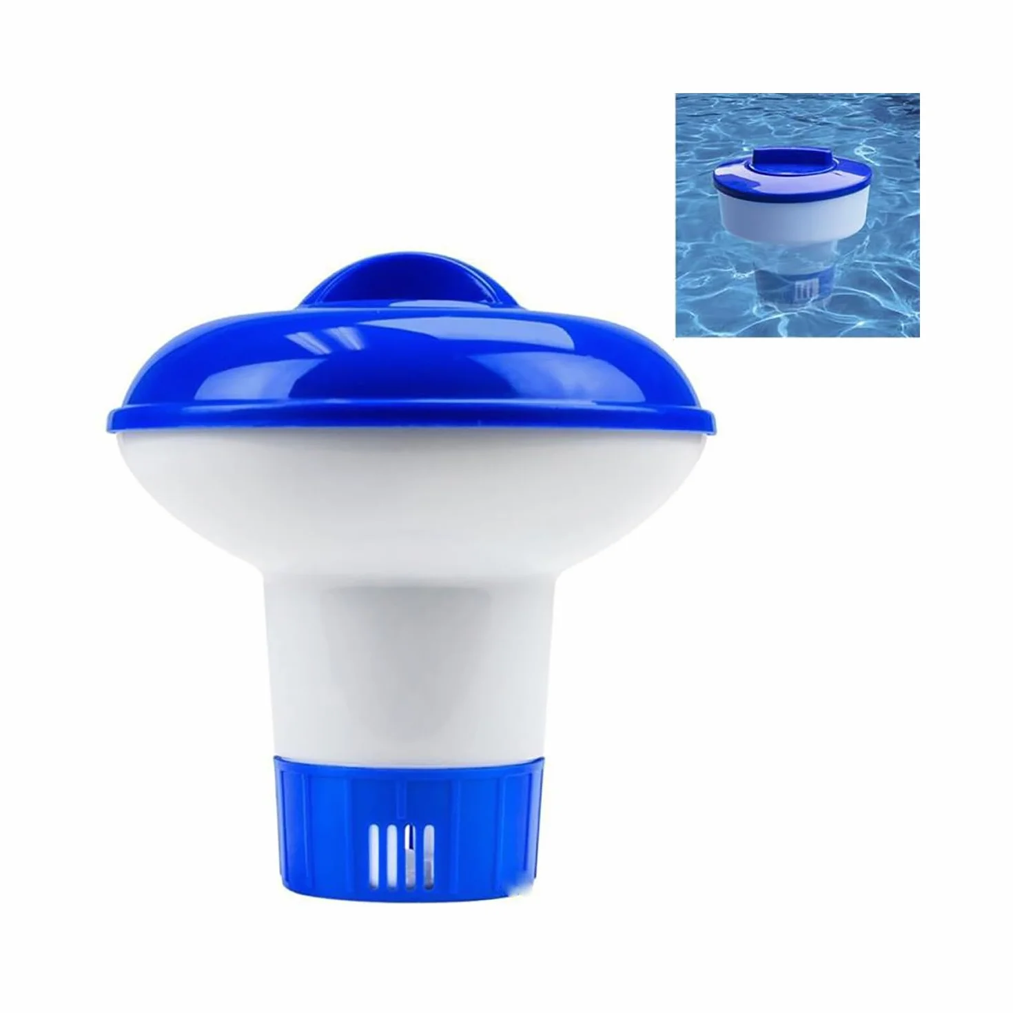 Dozownik chloru, 12 cm, pływający chlor, uchwyt na tablet, łatwe napełnianie, granulat chloru, tabletki, dozownik pływaka, do jacuzzi, wiosłowania, basenu, spa, jacuzzi, parków wodnych