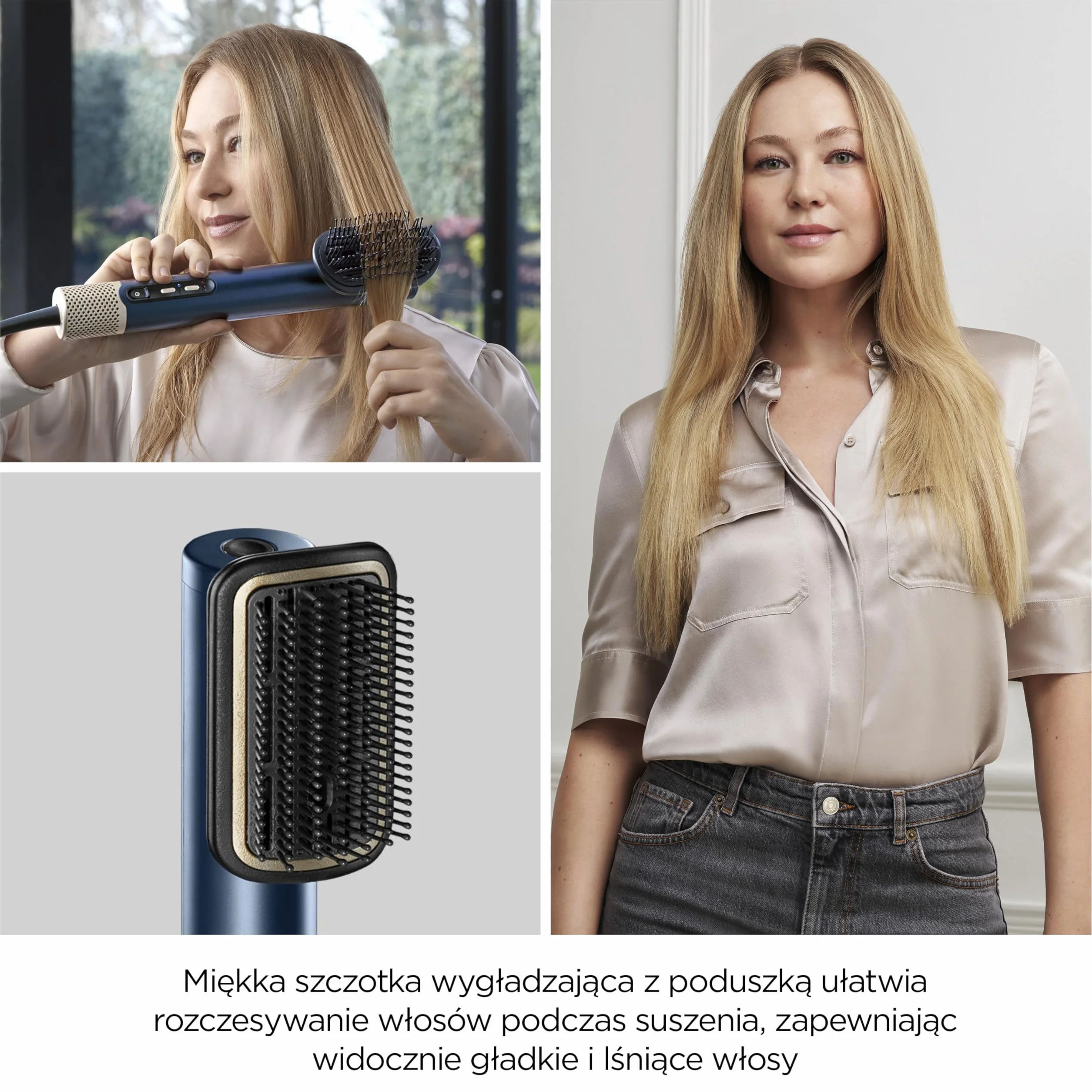 BaByliss Air Wand - suszarka do włosów, prostownica i stylizator w jednym, na mokro i na sucho, zapobiegająca puszeniu się, bez uszkodzeń cieplnych, 3 nakładki, AS6553E - Amazon Exclusive