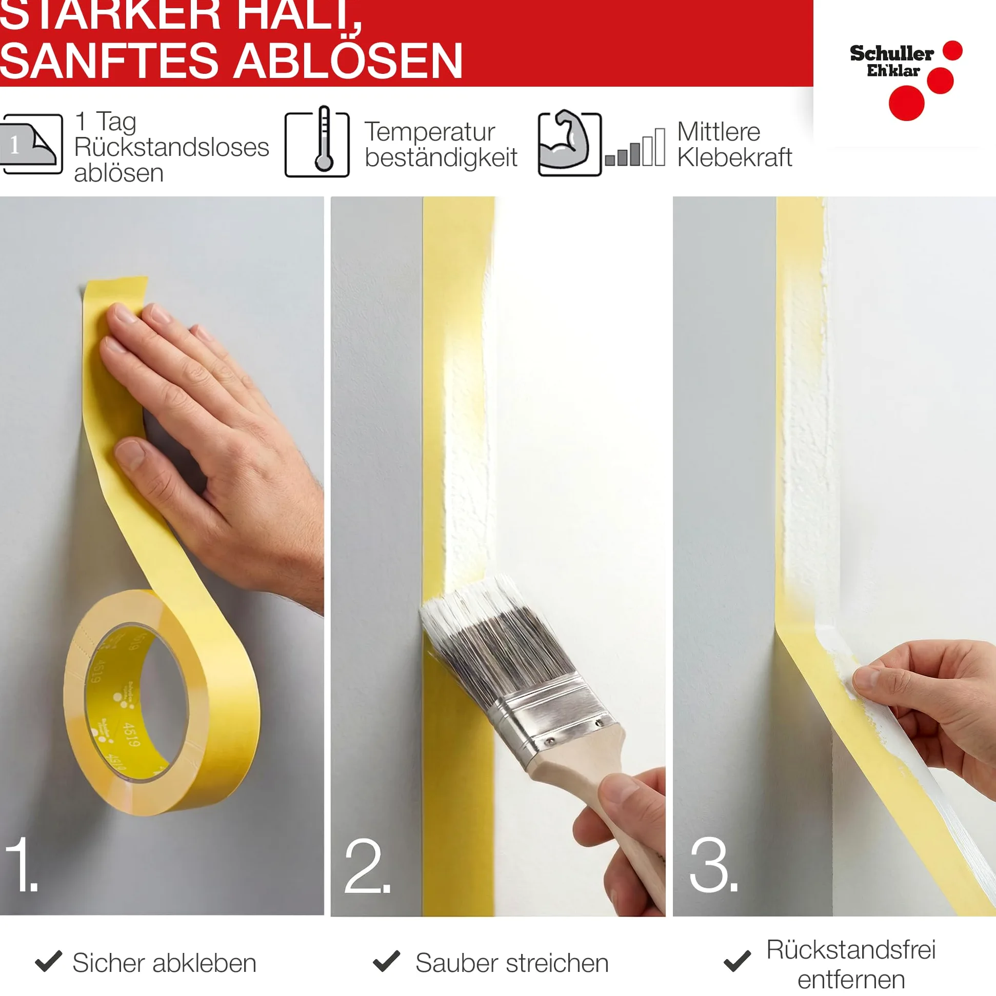 SCHULLER YELLO CORE taśma klejąca (30 mm x 50 m)