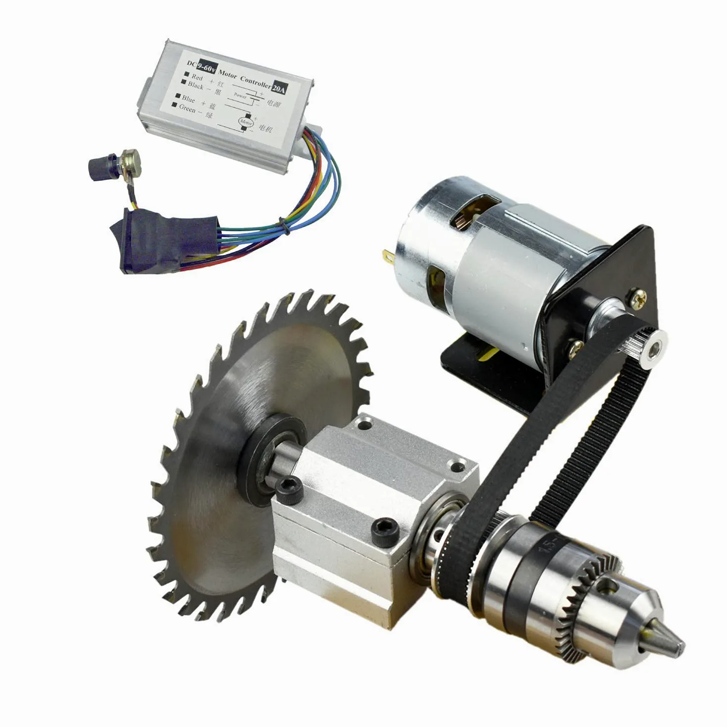 CHANCS 775 DIY elektryczna piła stołowa mini piła tarczowa bezprzewodowa DC 24 V 12000 RPM PWM kontroler prędkości napięcia wyjściowego DC 9-60 V
