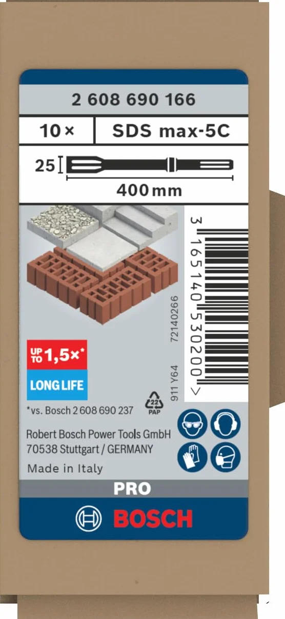 Bosch Profesional Dłuta płaskie RTec Sharp, SDS max 400 mm