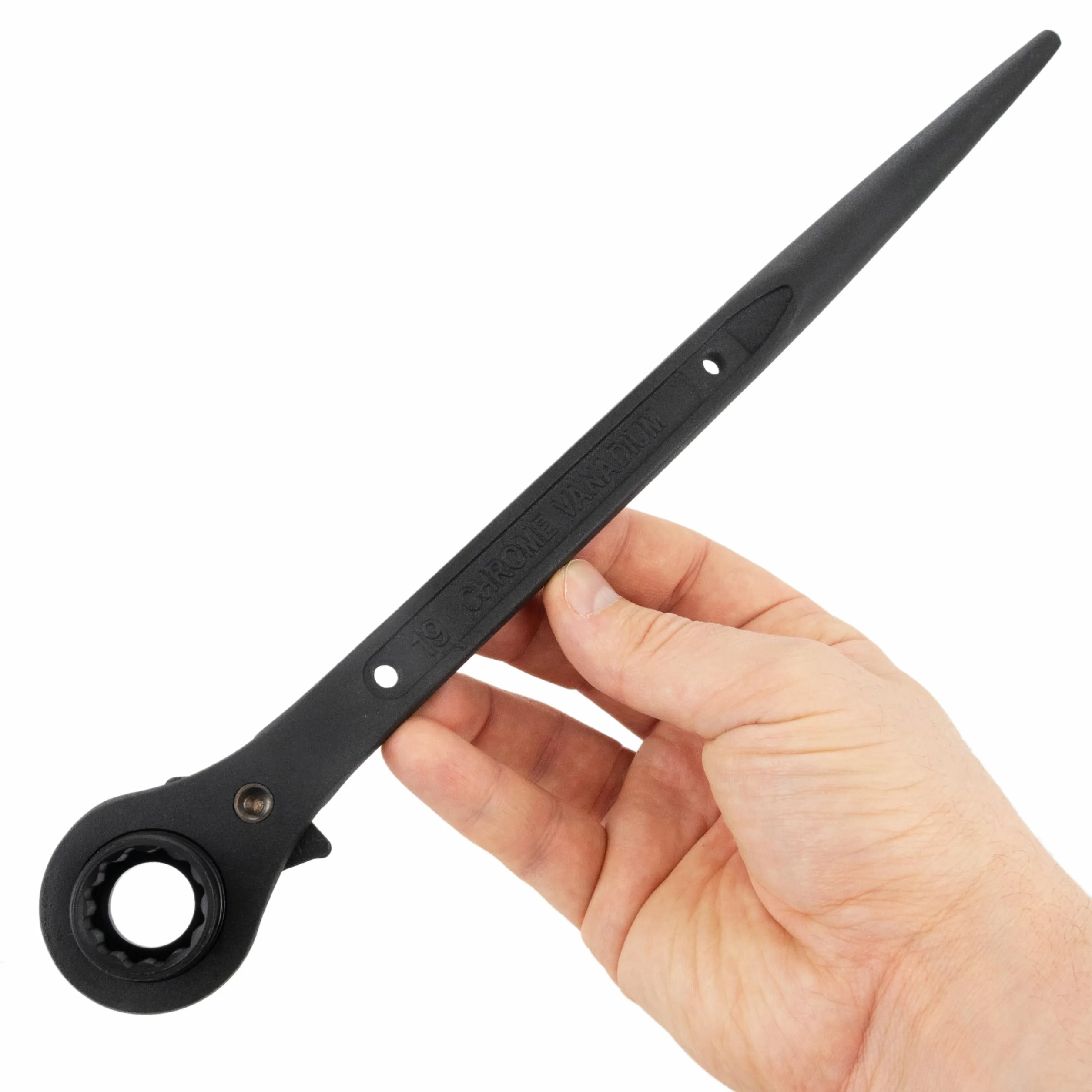 HASKYY 10 x grzechotka do rusztowań 19 x 22 mm, podwójny klucz nasadowy, klucz grzechotkowy, grzechotka do rusztowań, prawa/lewa