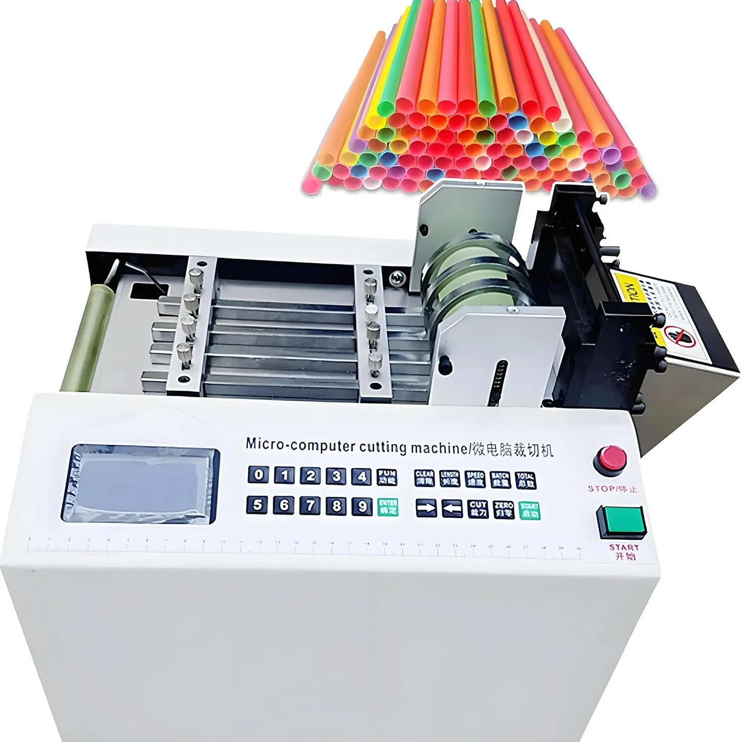 W pełni automatyczna mikrokomputerowa maszyna do cięcia rur termokurczliwych, szerokość cięcia 100 mm, dokładność cięcia 0,1 mm dla tulei gumowych/plastikowych