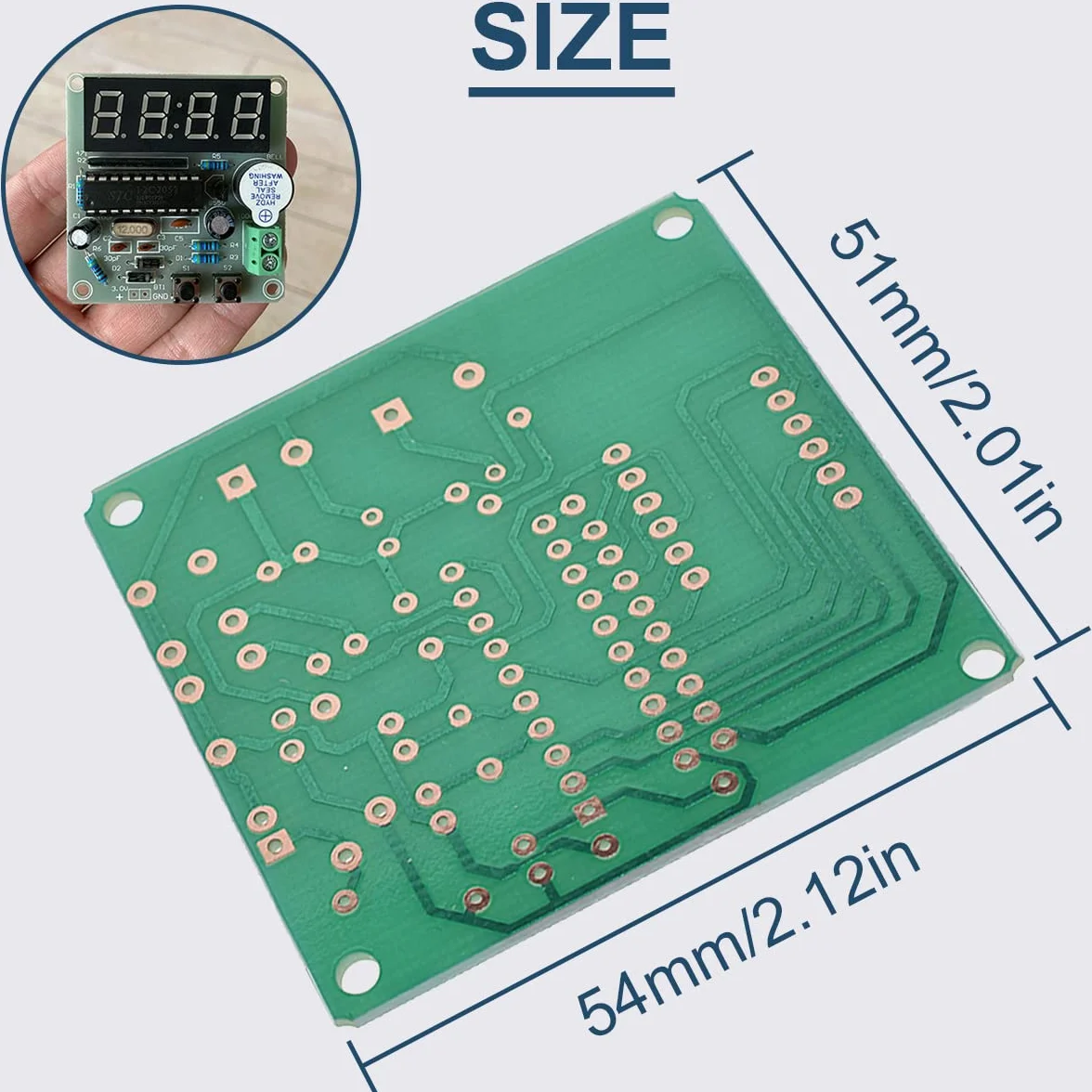 4 bity zegar cyfrowy DIY zestaw LED zegar elektroniczny produkcja PCB lutowanie płytka ćwiczeniowa do ćwiczeń programowych ćwiczeń spawalniczych, z kablem USB 2.0