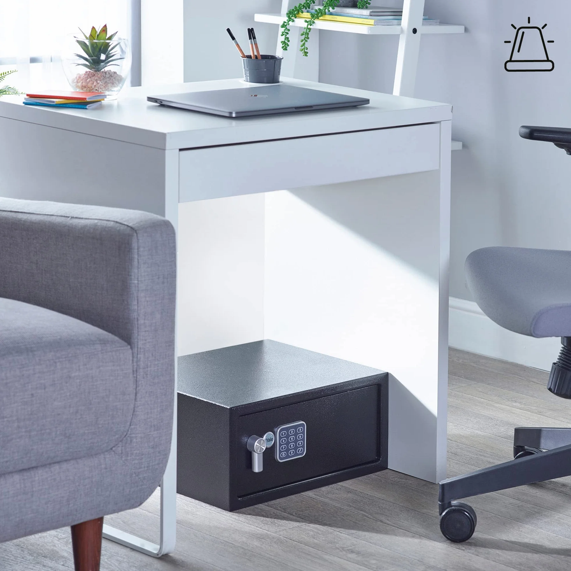 Yale Sejf Podstawowy Meblowy na Laptopa z Alarmem YLC/200/DB2