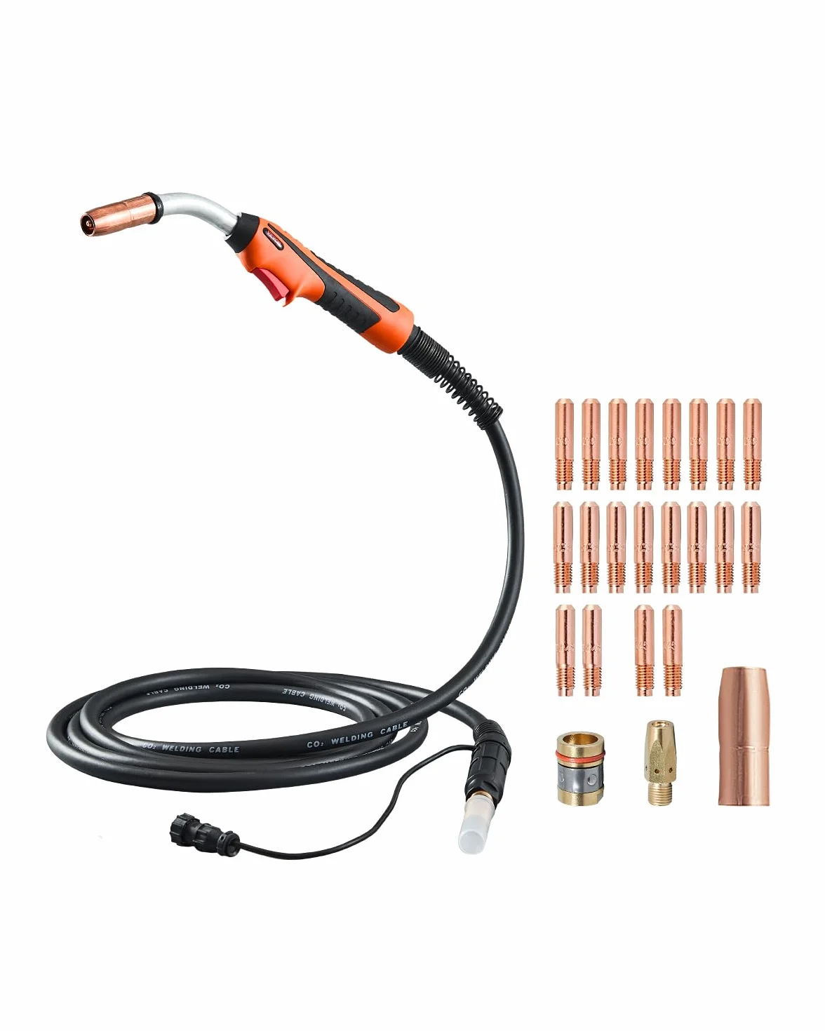 VEVOR Pistolet spawalniczy z kablem 4,5 m 250 A, kompatybilny ze spawaczami Millermatic 200, 210, 212, 250, 250X, 251, 252, do drutów spawalniczych 0,76 mm, 0,89 mm, 1,14 mm, różne zadania
