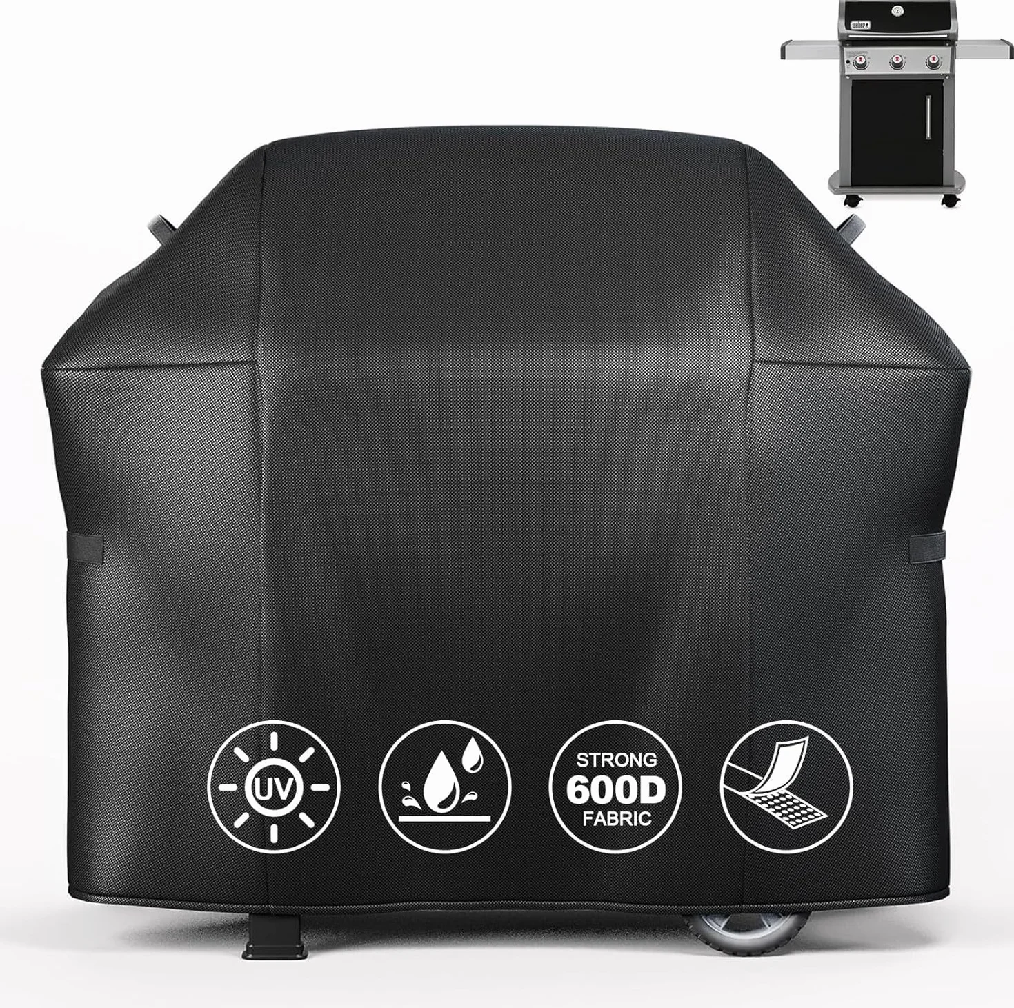 Denmay pokrowiec na grill 130 x 107 x 45 cm dla Weber Spirit II 300 310 Serie Spirit E-320 Spirit 200 Series wodoodporny