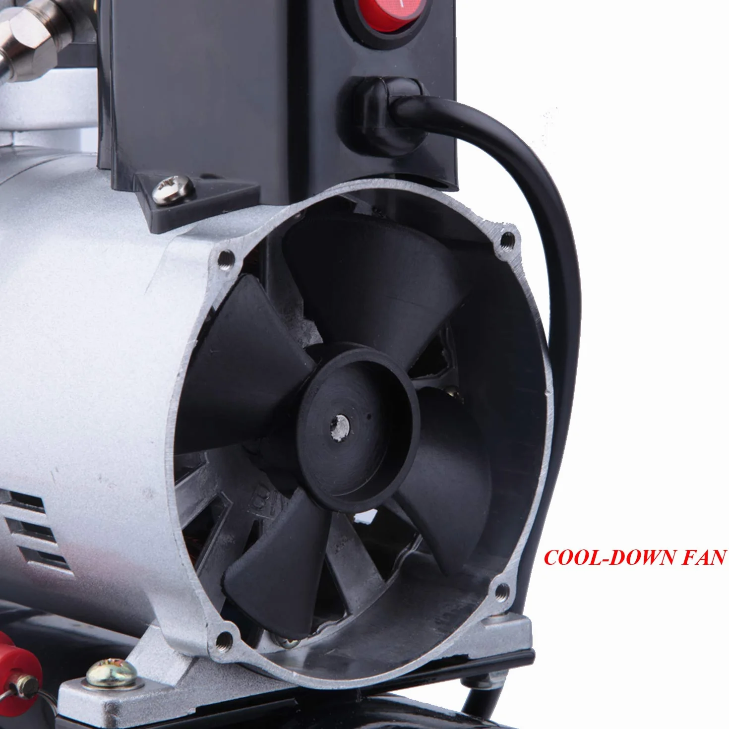 Timbertech Professional tłokowy cicha sprężarka Airbrush z wentylatorem chłodzącym Abpst08 do hobby, tatuażu, paznokci itp