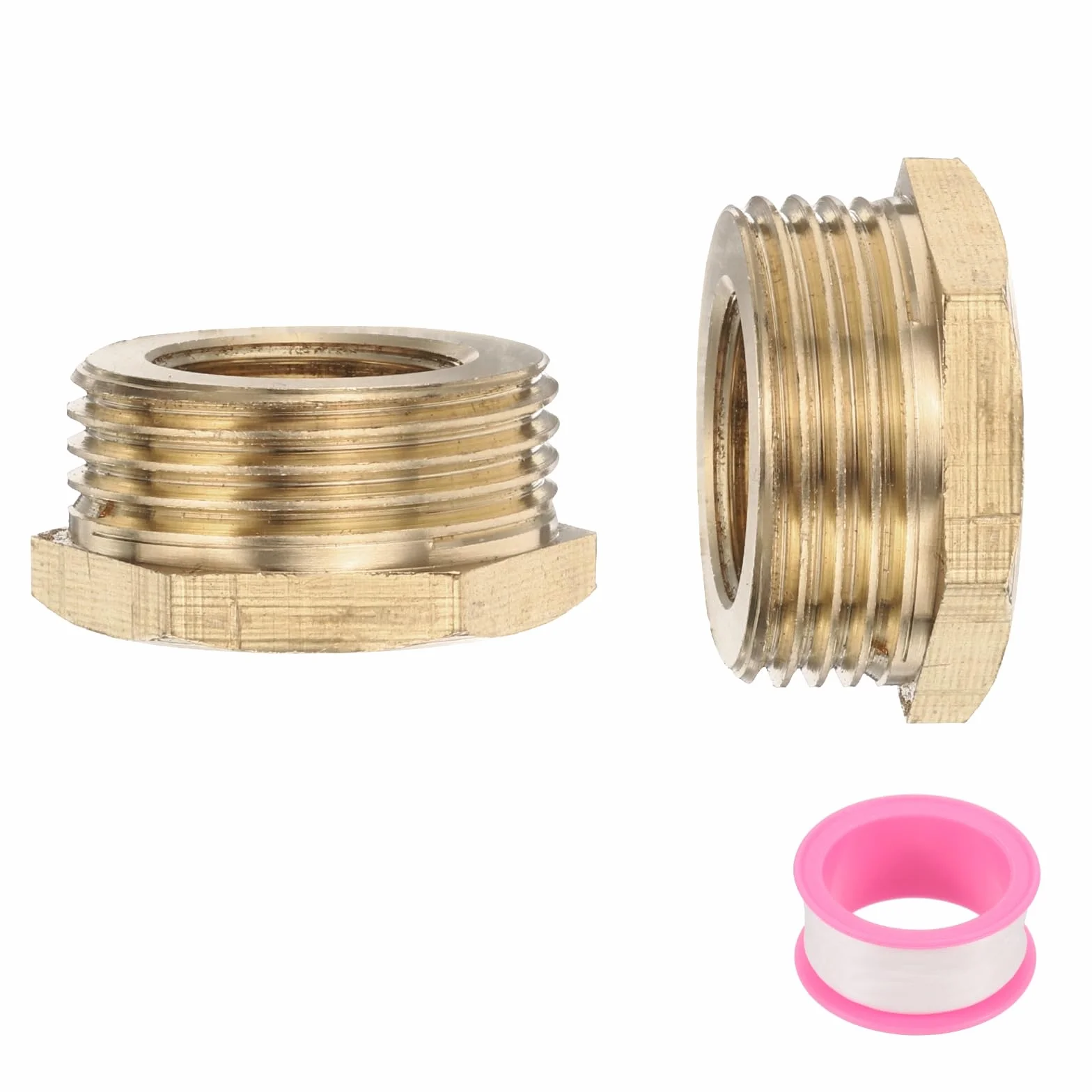 Mosiężny łącznik redukcyjny G3/4" męski x G3/8" żeński z paskiem PTFE QUARKZMAN 2 sztuki