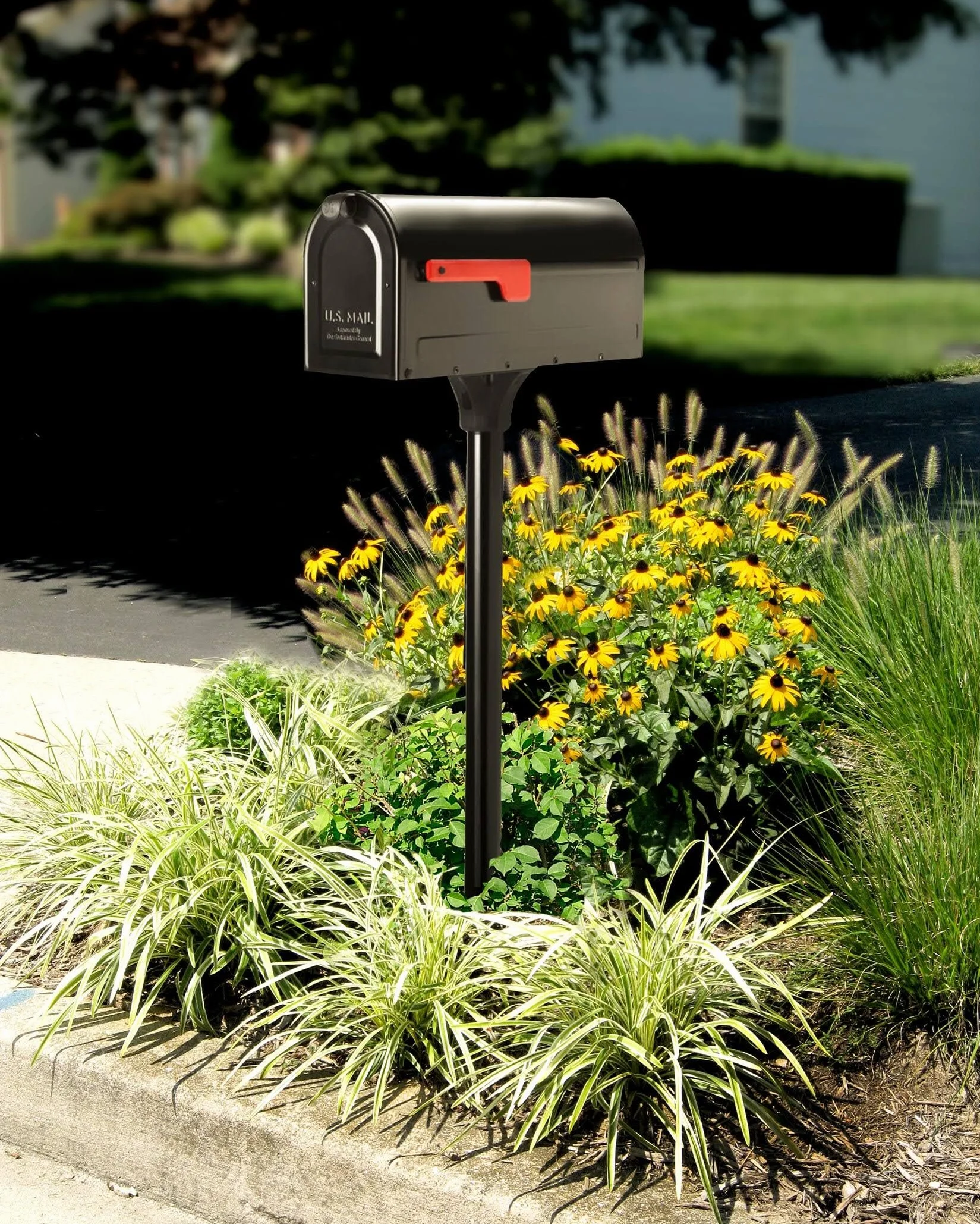ARCHITECTURAL MAILBOXES 7680B-10 MB1 skrzynka pocztowa i zestaw słupków naziemnych, czarny, M.