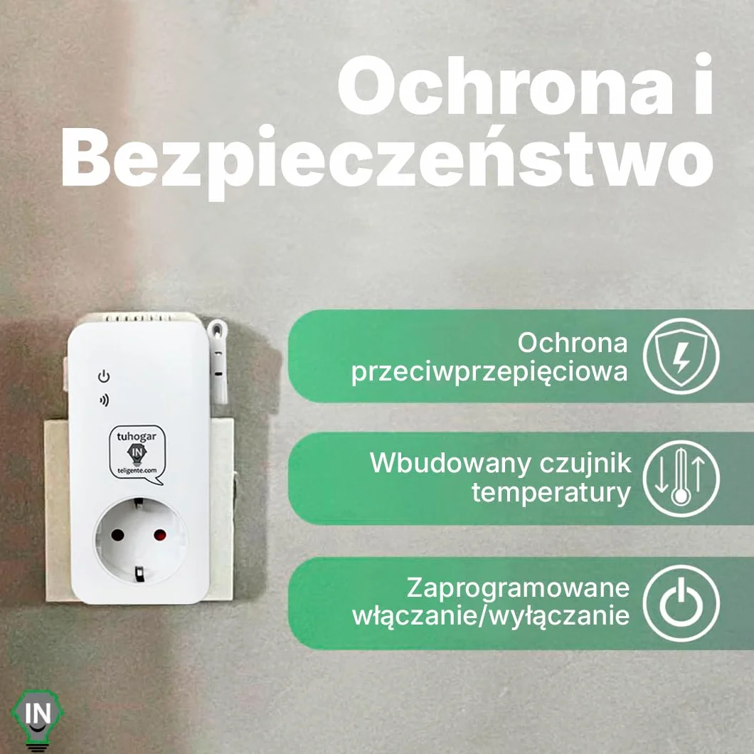 Inteligentne Gniazdko Bez Internetu/WiFi | Wymaga Karty SIM GSM/4G | Z Czujnikiem Temperatury i Zdalnym Sterowaniem przez SMS, Połączenie lub Aplikację | Natychmiastowe Powiadomienie