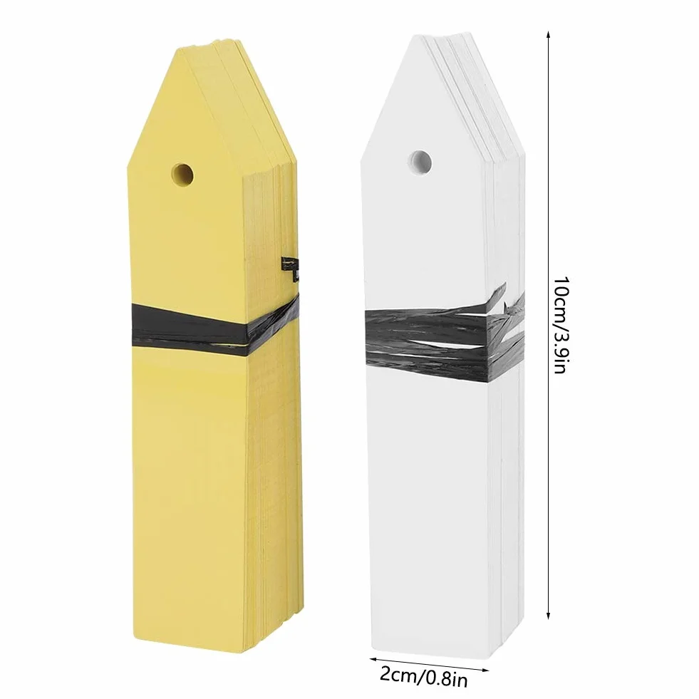 Changor Żółte etykiety roślinne, otwór z tworzywa PCW, 10 x 2 cm, tworzywo sztuczne, wodoszczelna roślina