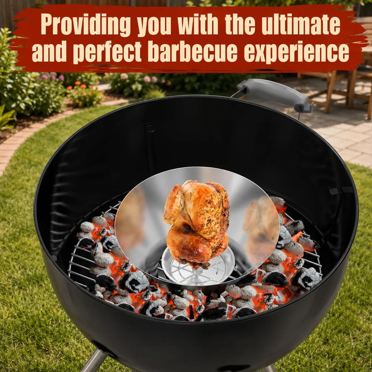 Denmay Basen do grilla BBQ do Weber Kettle, Smokey Mountain/WSM, XL Big Green Egg, Kamado, 57 cm