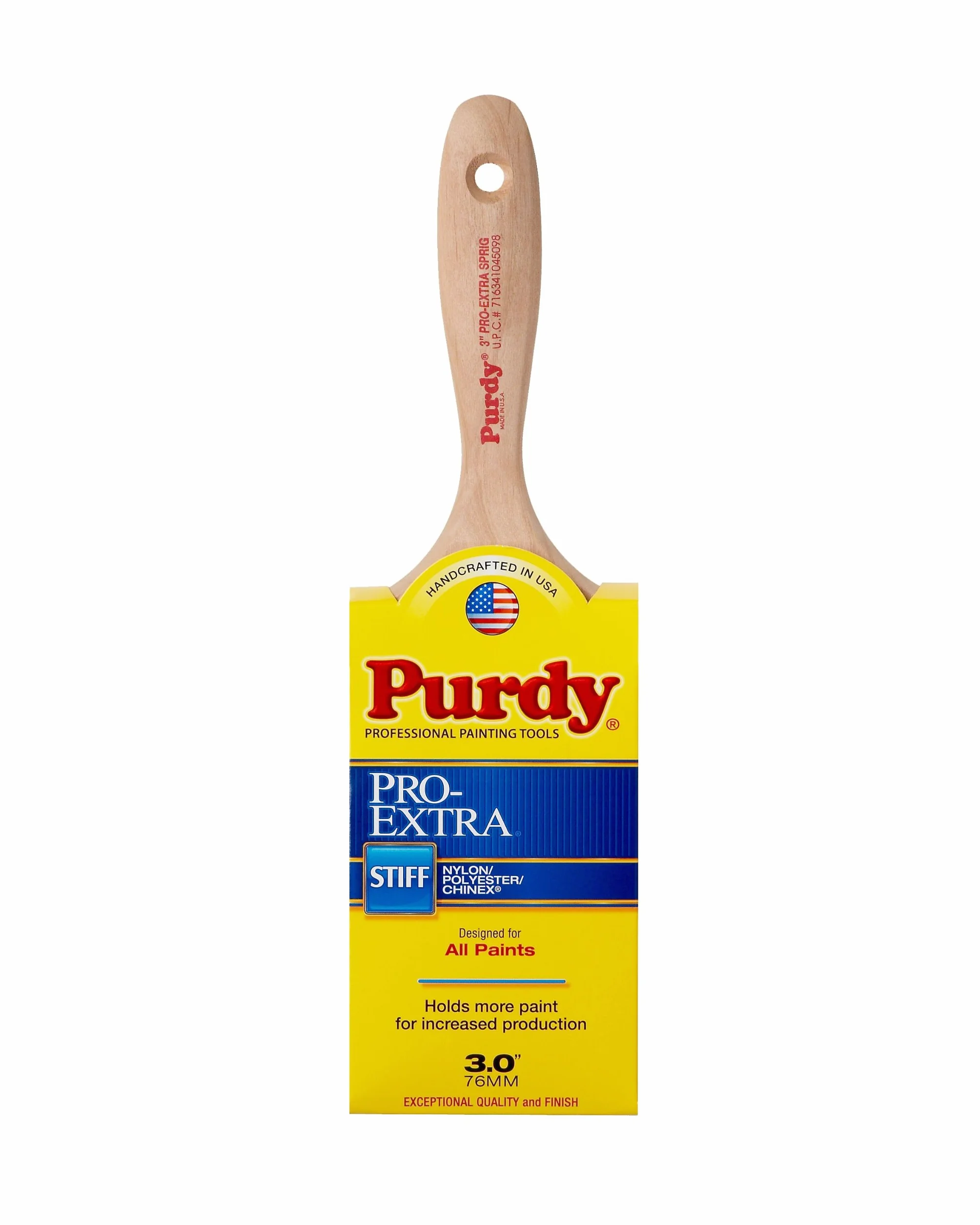 Purdy Pro-Extra Sprig Nylon/Poliester/Chinex Szczotka wykończeniowa, mieszane włókna, wielokolorowa, 7,6 cm