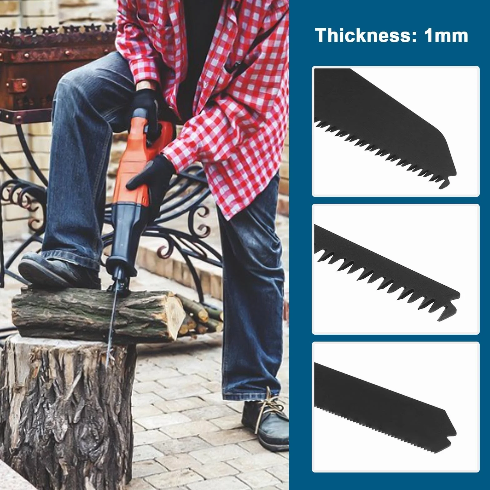OTOTEC 3-częściowy zestaw brzeszczot do piły tarczowej, kompatybilny z Scorpion Black & Decker FKS890E KS890ECN KS890EK KS890GT KS880 do drewna, metalu, tworzywa sztucznego