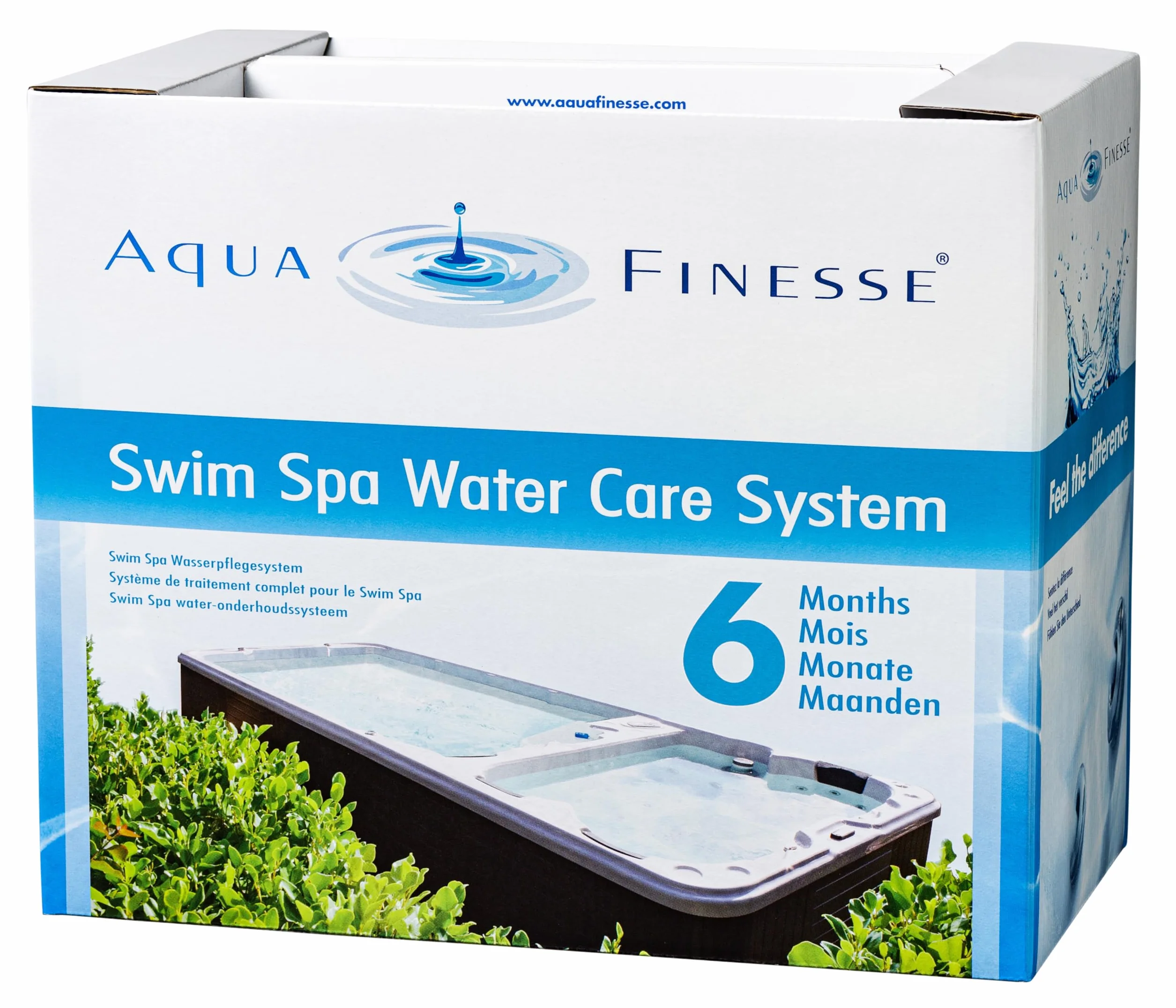 AquaFinesse Swim Spa Box z tabletkami chloru – SwimSpa zestaw do pielęgnacji wody