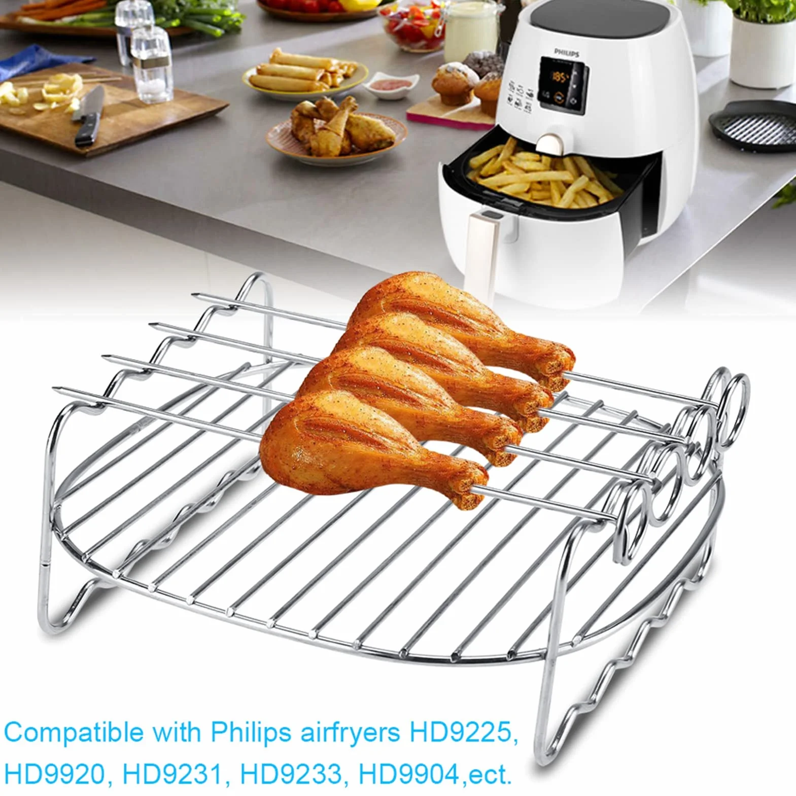 Air Fryer Dwuwarstwowy grill do pieczenia wymienny stojak