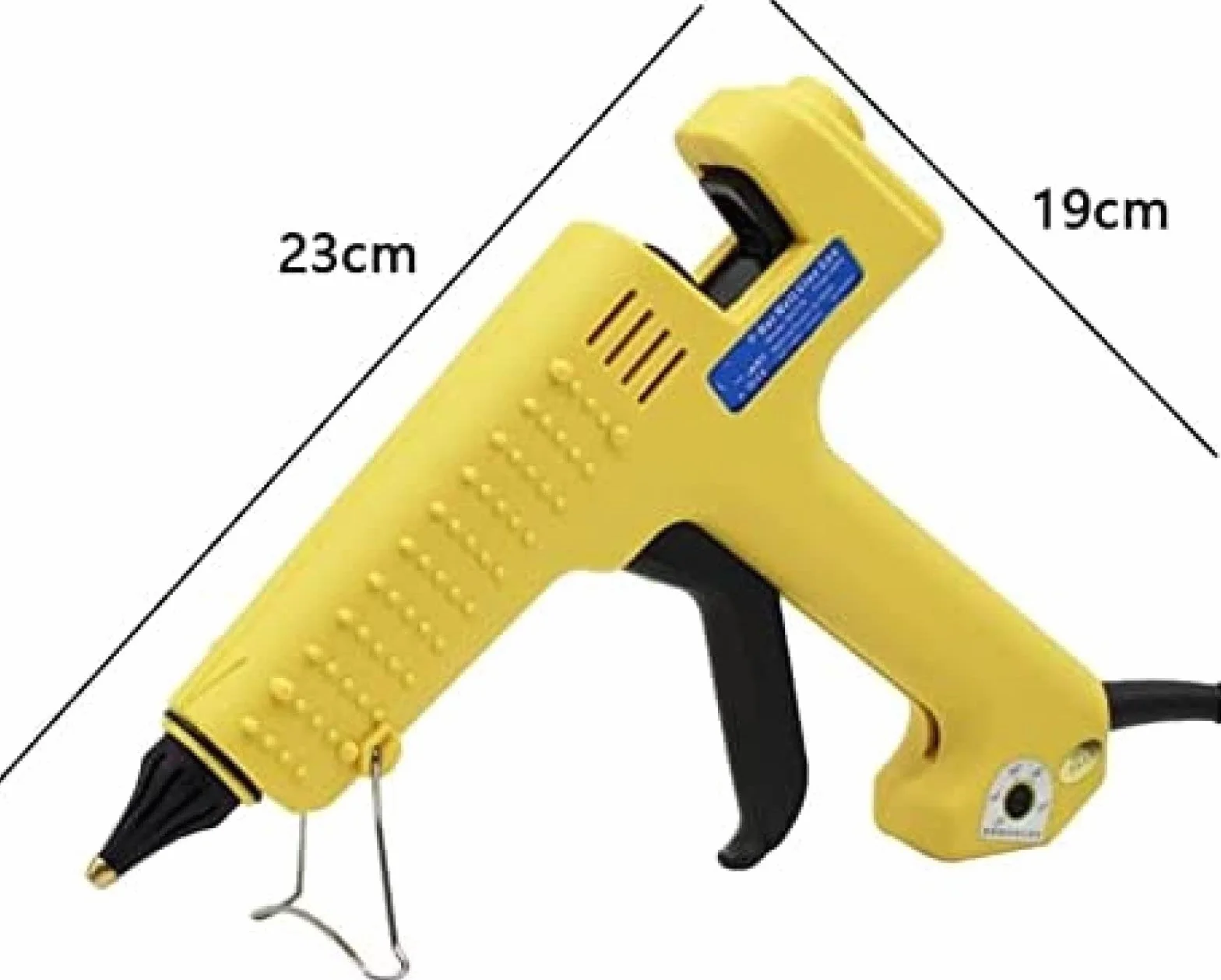 Bezprzewodowy pistolet do klejenia na gorąco z regulowaną temperaturą, moc 200 W, długa dysza, profesjonalny zestaw narzędzi samoprzylepnych do majsterkowania i napraw