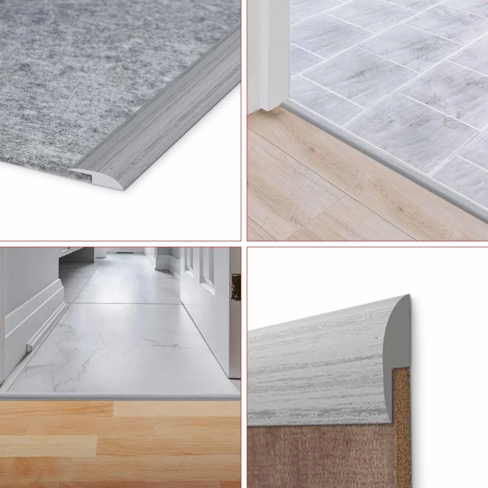 Flintronic Listwa przejściowa do podłóg laminowanych, 1,2 m, PCW, listwa przejściowa, progowa, do łączenia podłogi, dywanu, słojów drewna 3 mm