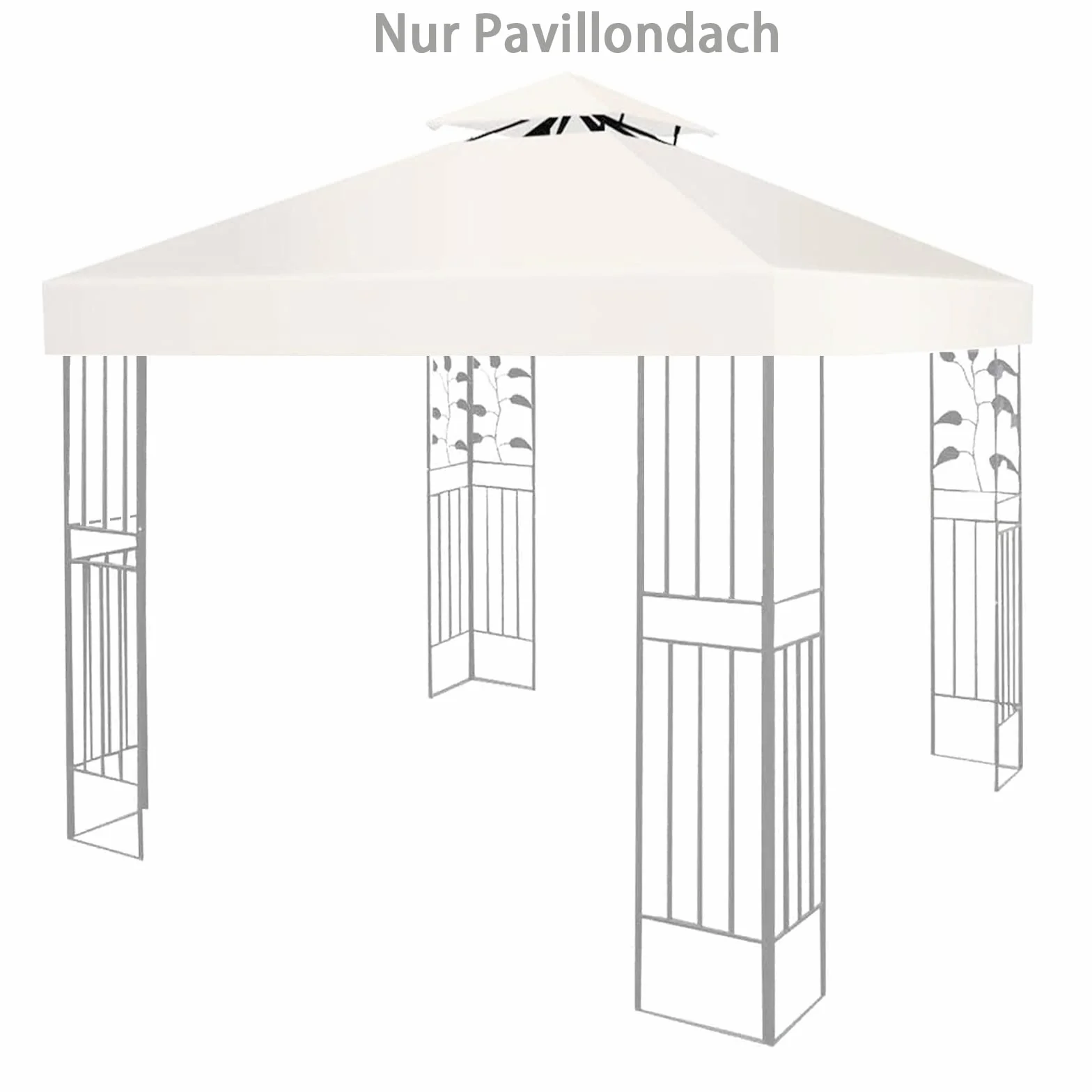 Pawilon ogrodowy 3x3 m wodoszczelny składany podwójny dach 160 g/m²