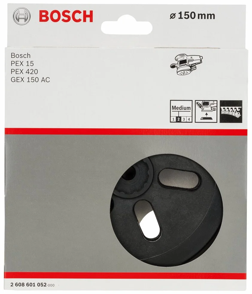 Bosch Professional Talerz na rzep do szlifierki mimośrodowej 150mm Twardość: średnia (Akcesoria do szlifierki mimośrodowej)