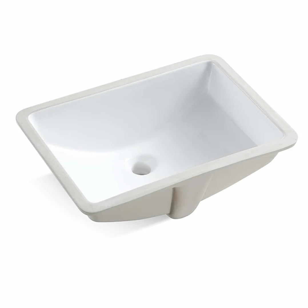MEJE #202F – 53 x 37 x 21 cm zlew prostokątny pod umywalkę łazienkową toaleta toaletka ceramiczna czysta biel