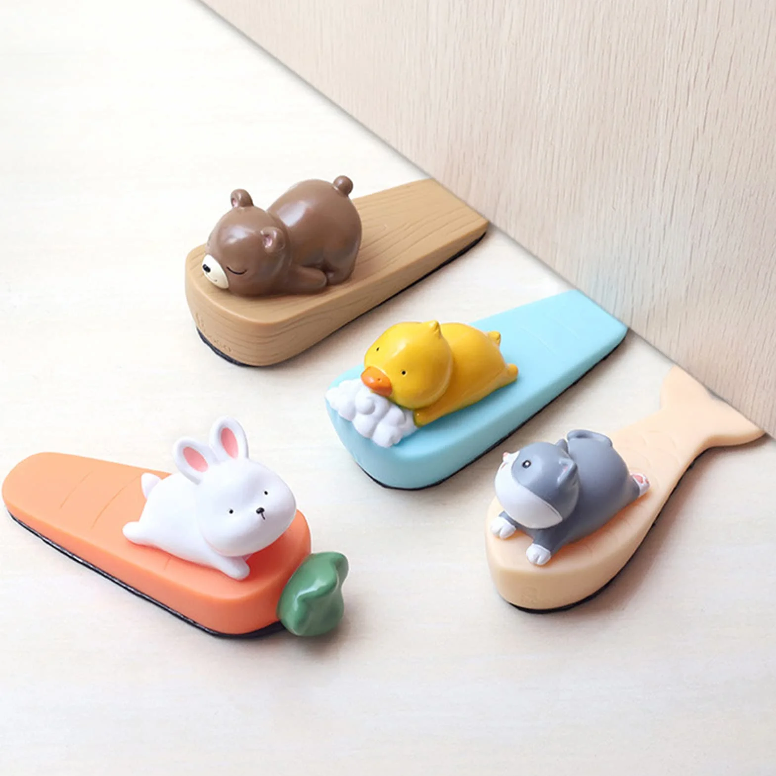 Cute Door Stopper, kreskówkowe drzwi zwierząt Zatrzymaj kolizję zapobieganie wiatrowom zapobieganie ślizganiu się dekoracyjnym klinem drzwi na podłogę biura domowego (Jeż) (Mała