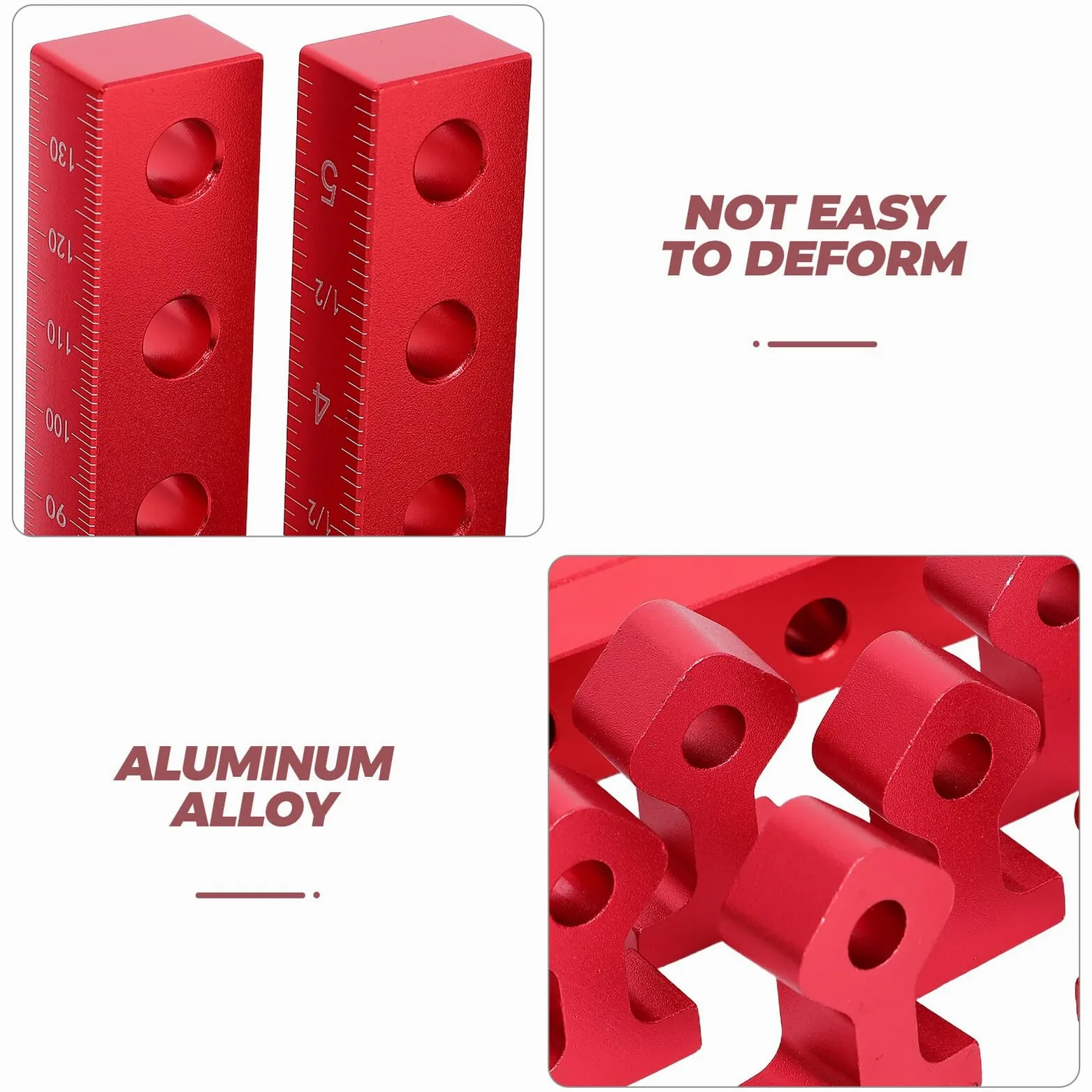 Anneome 12 Szt. Szt Aluminiowych Zacisków Narożnych Stopni Do Stolarki Precyzyjne Kątowniki Stolarskie Szybkie Mocowanie Uniwersalne Do Drewna Metalu i Granitu Narzędzie Precyzyjnego