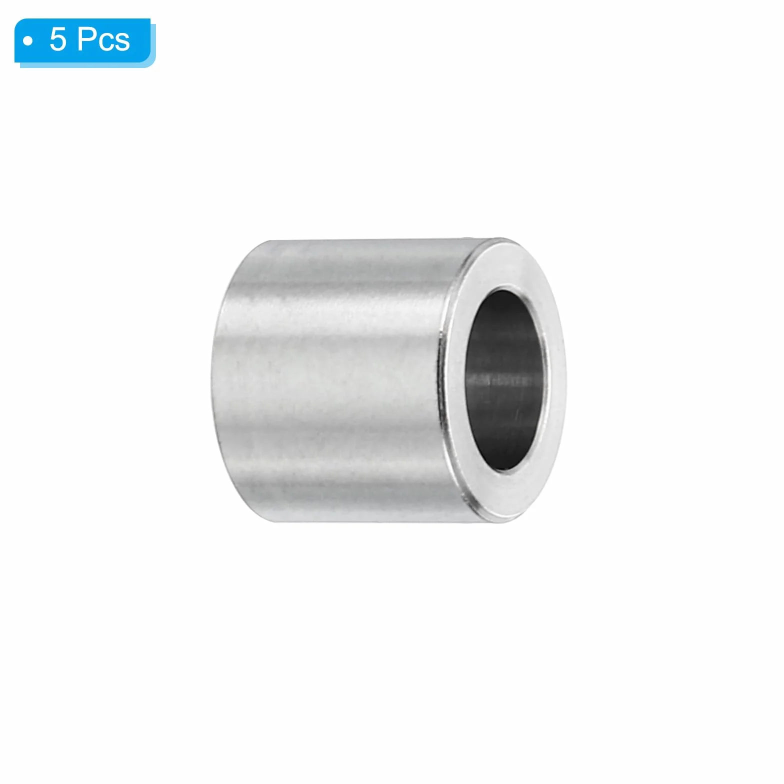 PATIKIL Podkładki dystansowe ze stali nierdzewnej M6, 5 szt. metalowa przekładka ze stali nierdzewnej 6,2 mm ID x 10 mm OD x 10 mm L dystansowa śruba okrągła do śrub 1/4" lub M6