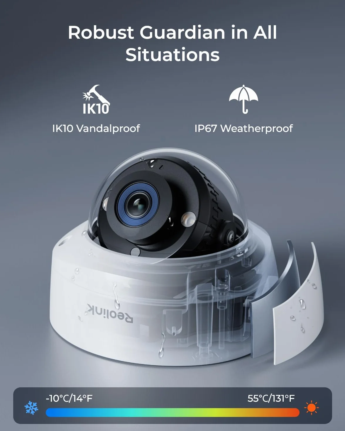 Reolink System nadzoru 12MP PoE, 4 Wandaloodporne Kamery Zewnętrzne IK10, Szeroki Kąt 145°, Kolorowy Noktowizor, Detekcja Ruchu, 2-kierunkowe Audio, 8-kanał NVR z 2TB HDD, RLK8-1200V4
