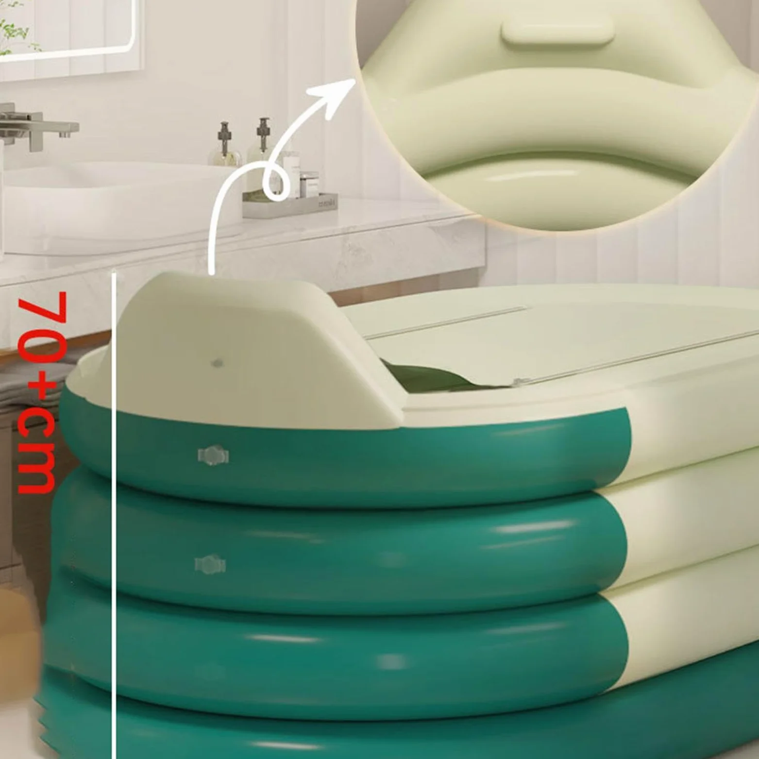 Nadmuchiwana wanna, przenośna wanna, spa na całe ciało, solidna, szczelna konstrukcja dla dorosłych, dom, hotel, apartament, sportowcy, mężczyźni, kobiety, regeneracja, relaks, kąpiel, wygoda